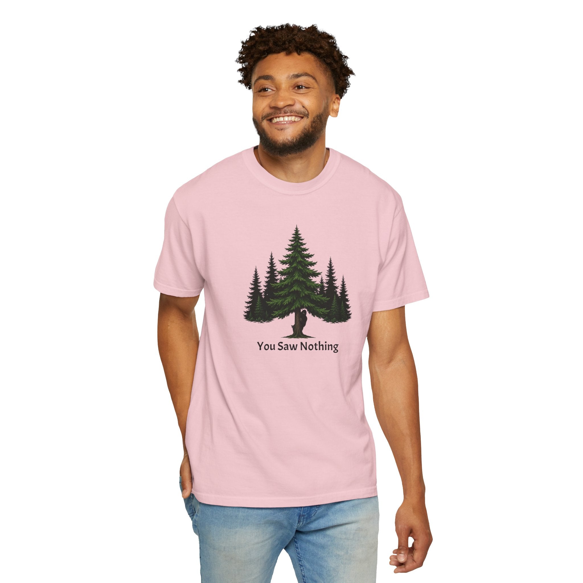 You Saw Nothing Bigfoot & Cat Garment-Dyed T-Shirt