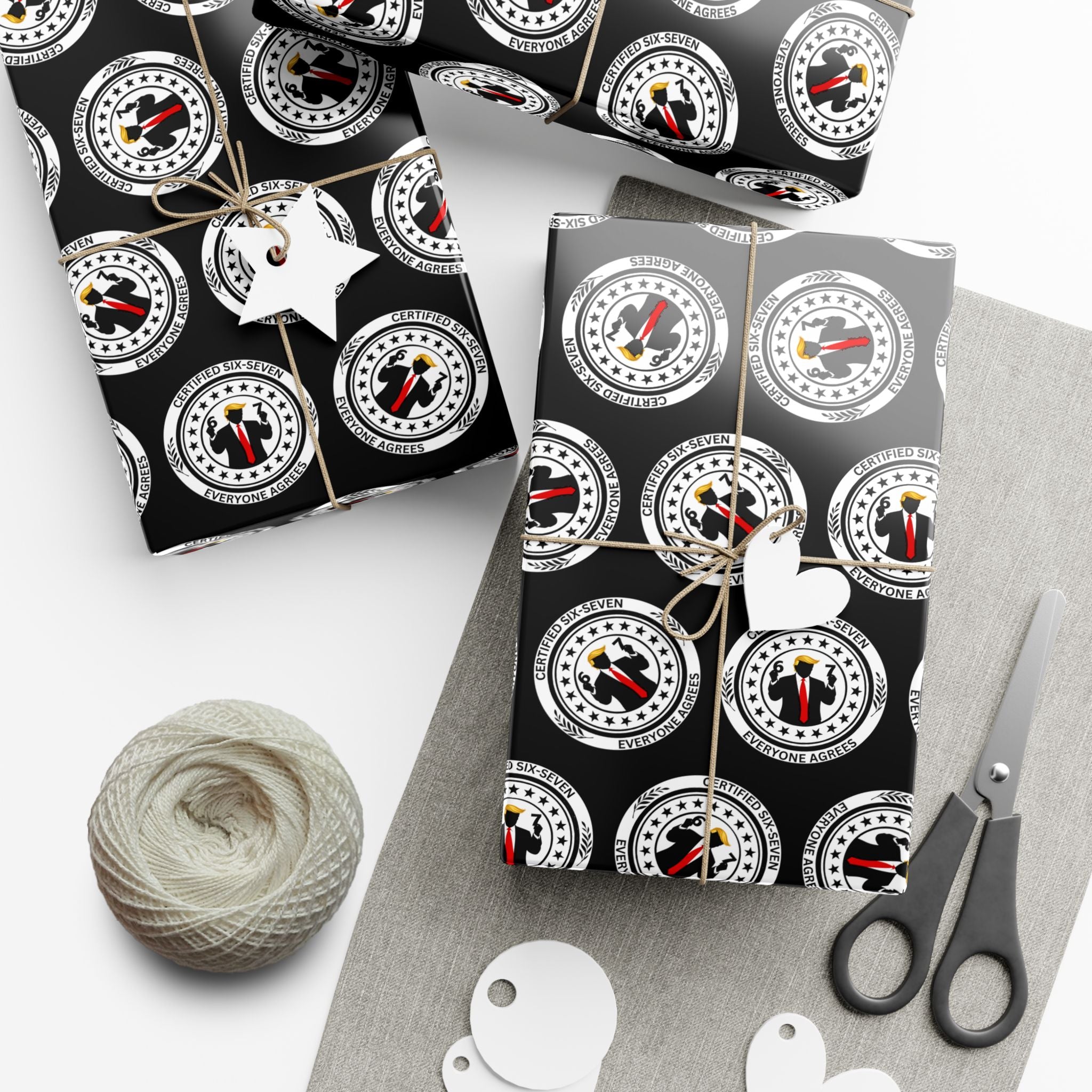 Certified Six-Seven Gift Wrap Paper (Political Parody)