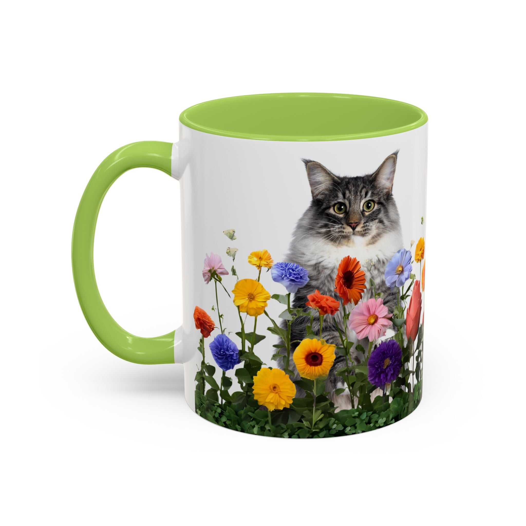 Floral Cats Coffee Mug - 11 oz/15 oz