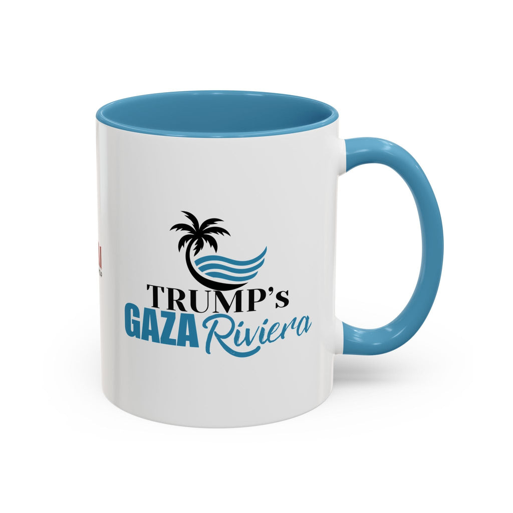 Tropical Trump’s Gaza Riviera Accent Coffee Mug - 11 & 15oz Ceramic Mug for Beach Lovers Printify