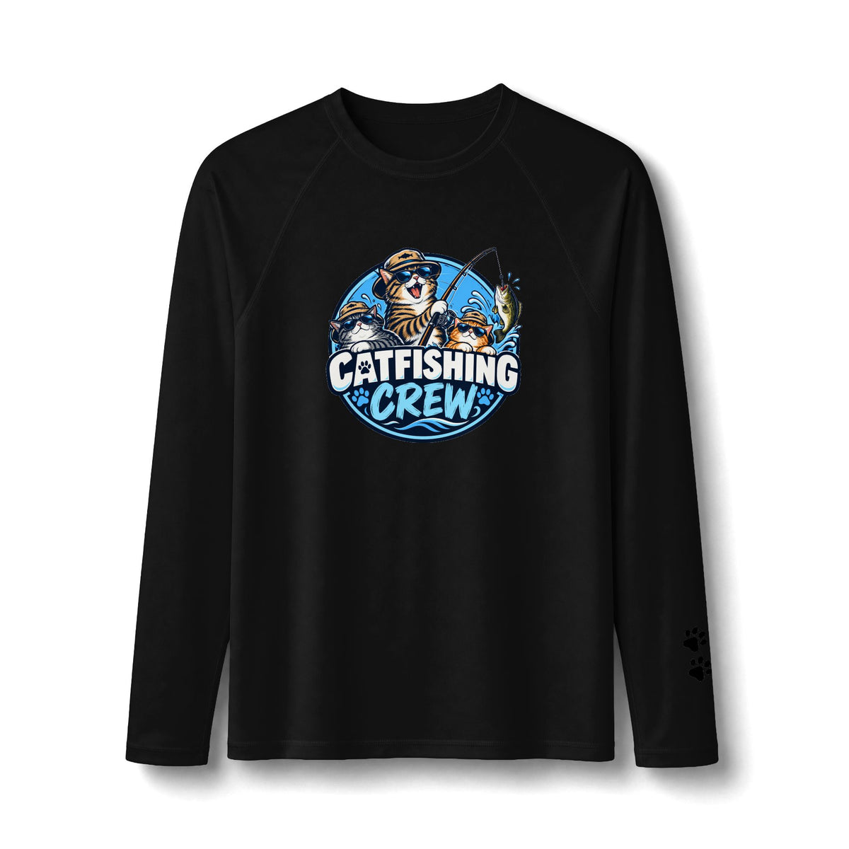 Catfishing Crew Cat Fishing Long Sleeve Rashguard | Funny Fishing Shirt
