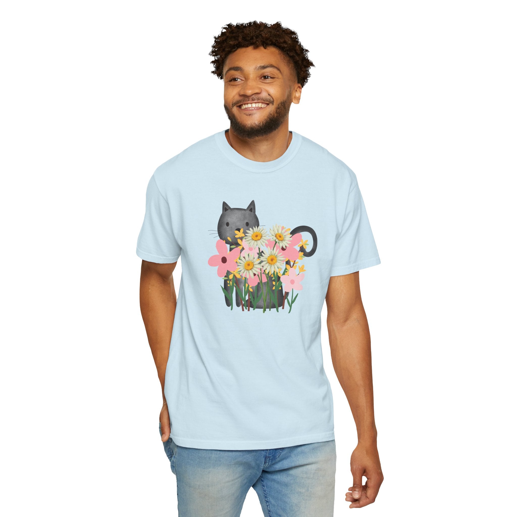 Women’s Floral Cat T-Shirt