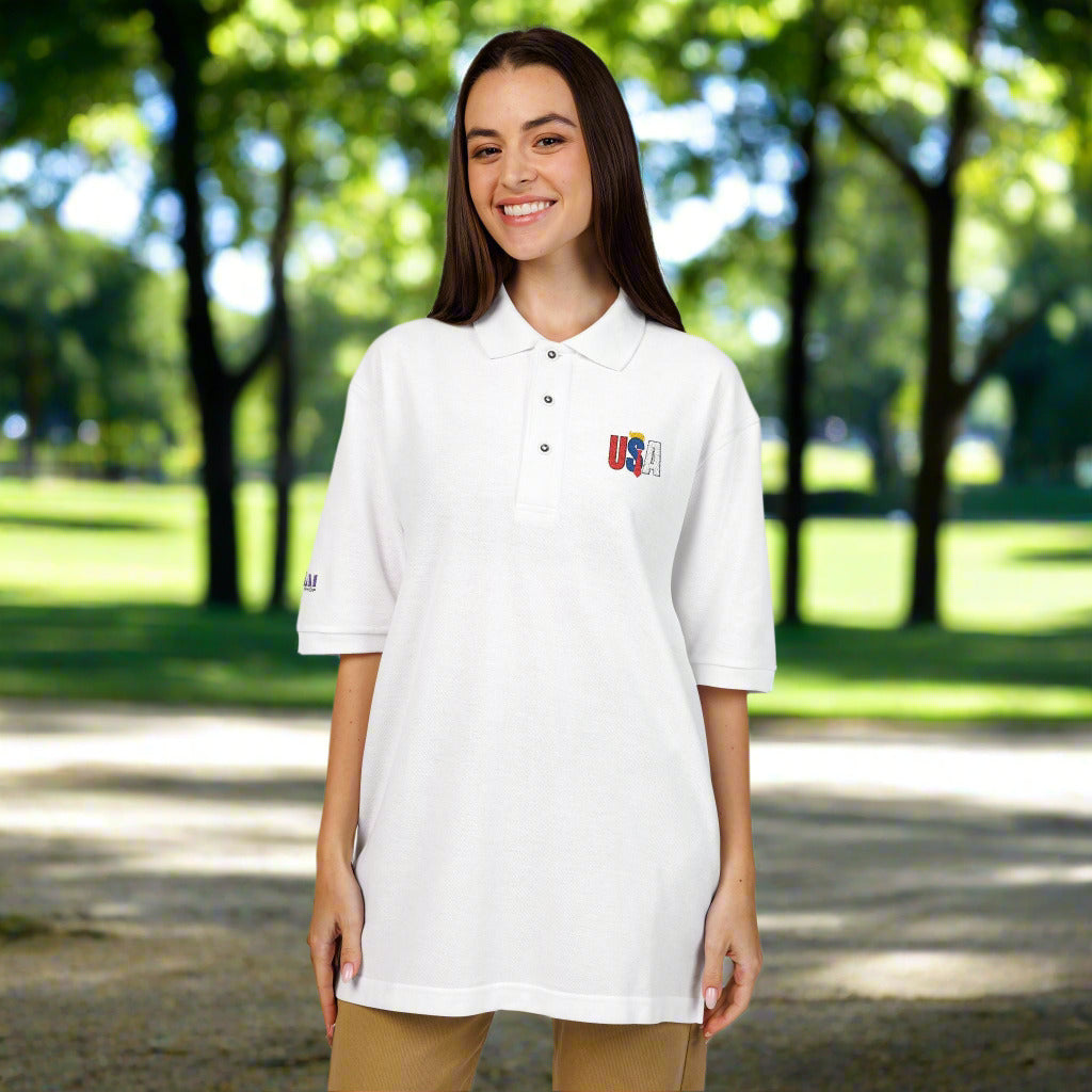 Classic Trump USA Embroidered Unisex Polo Shirt