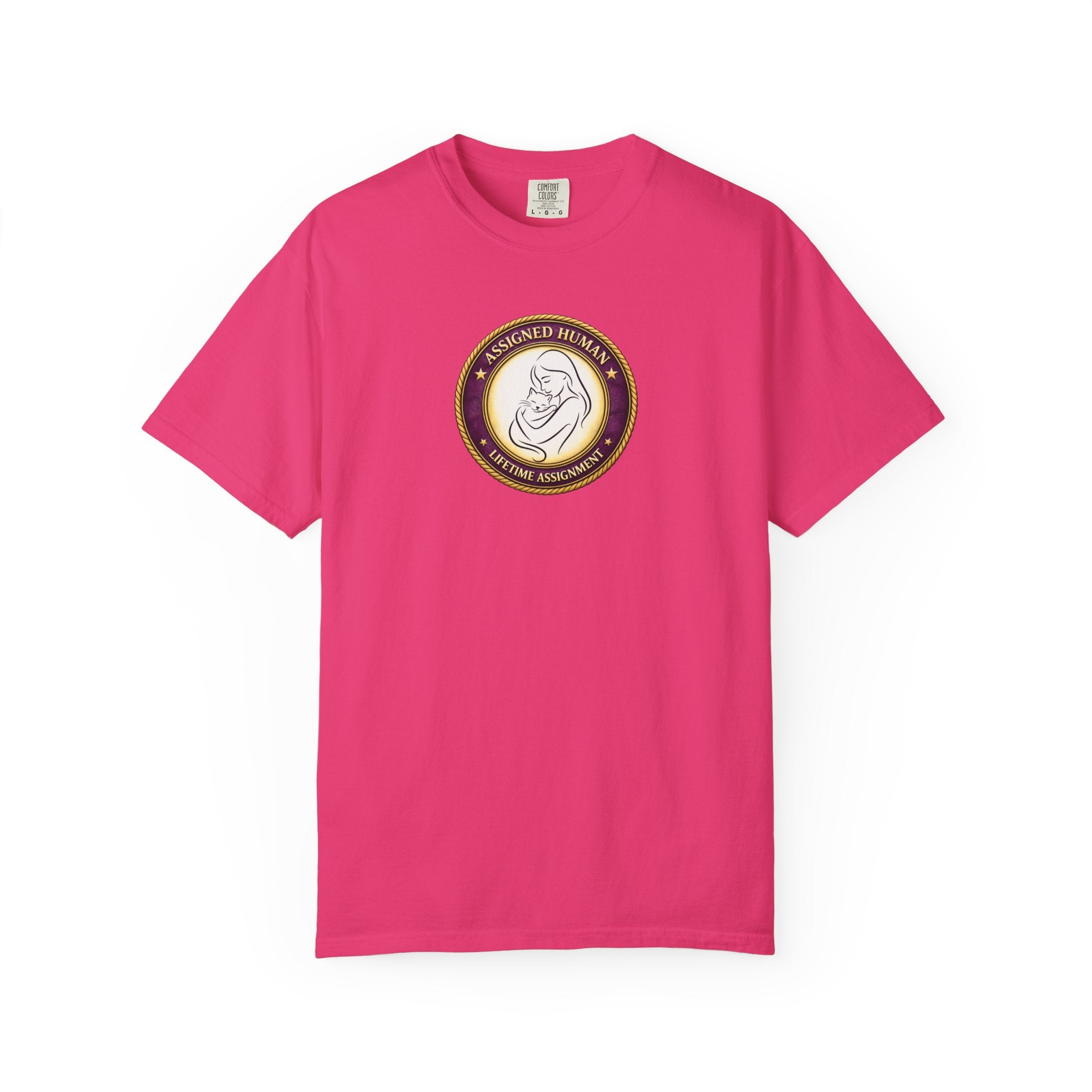 Assigned Human – Lifetime Assignment T-Shirt | Cat Lover Seal Tee