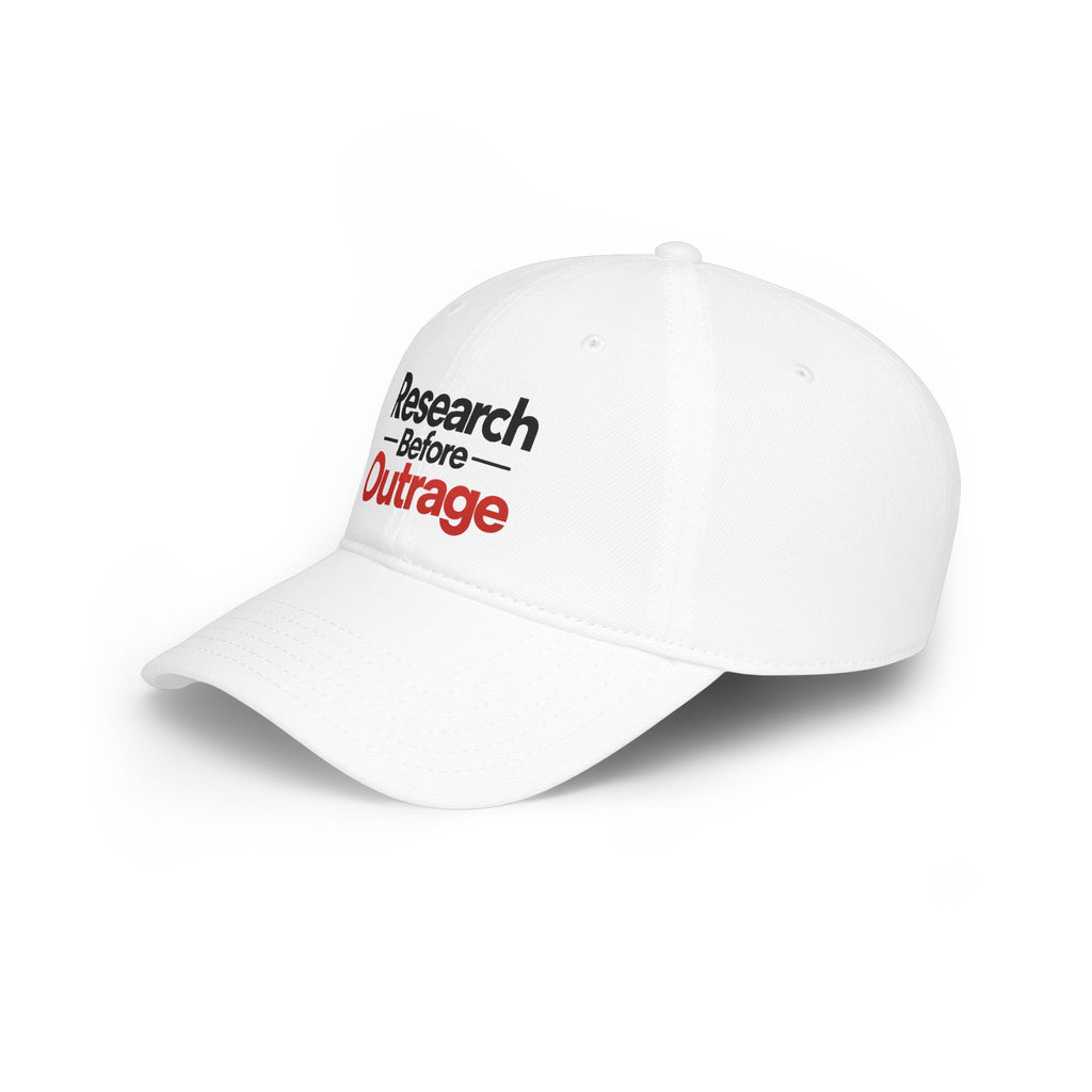 Research Before Outrage Baseball Cap | Social Media & True Crime Gift