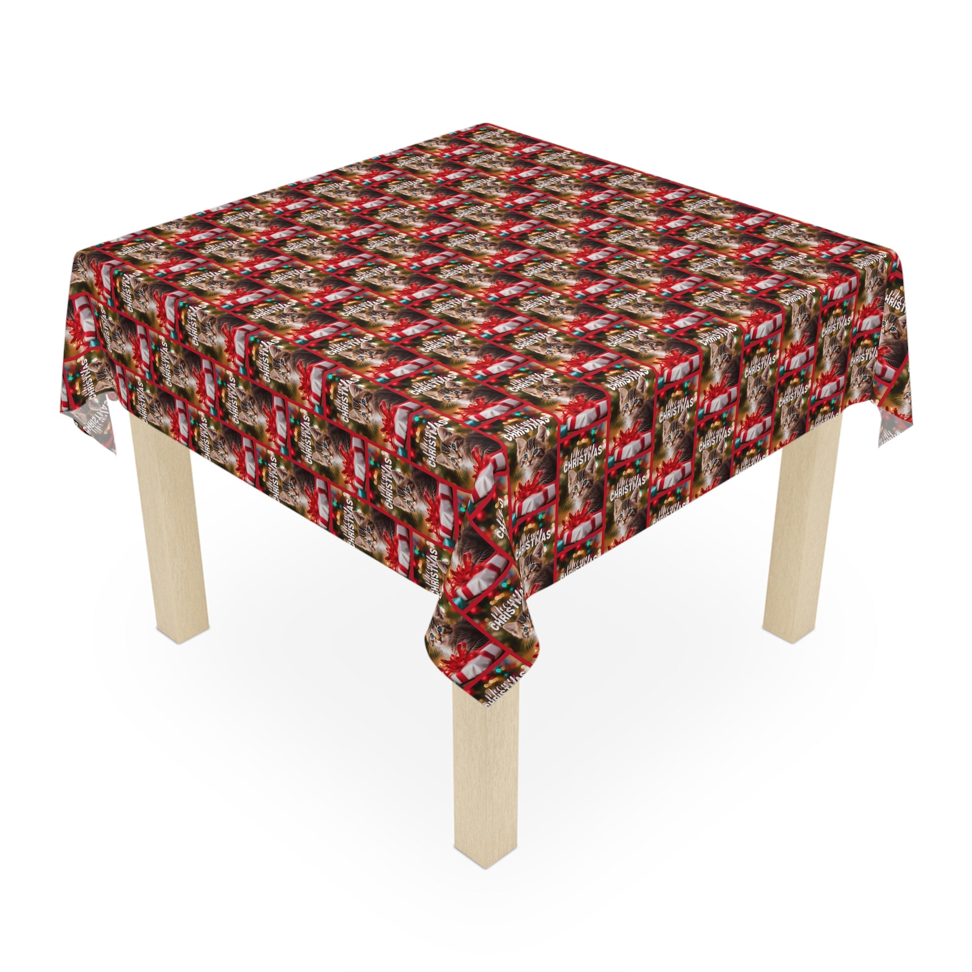 Meowy Christmas Tablecloth