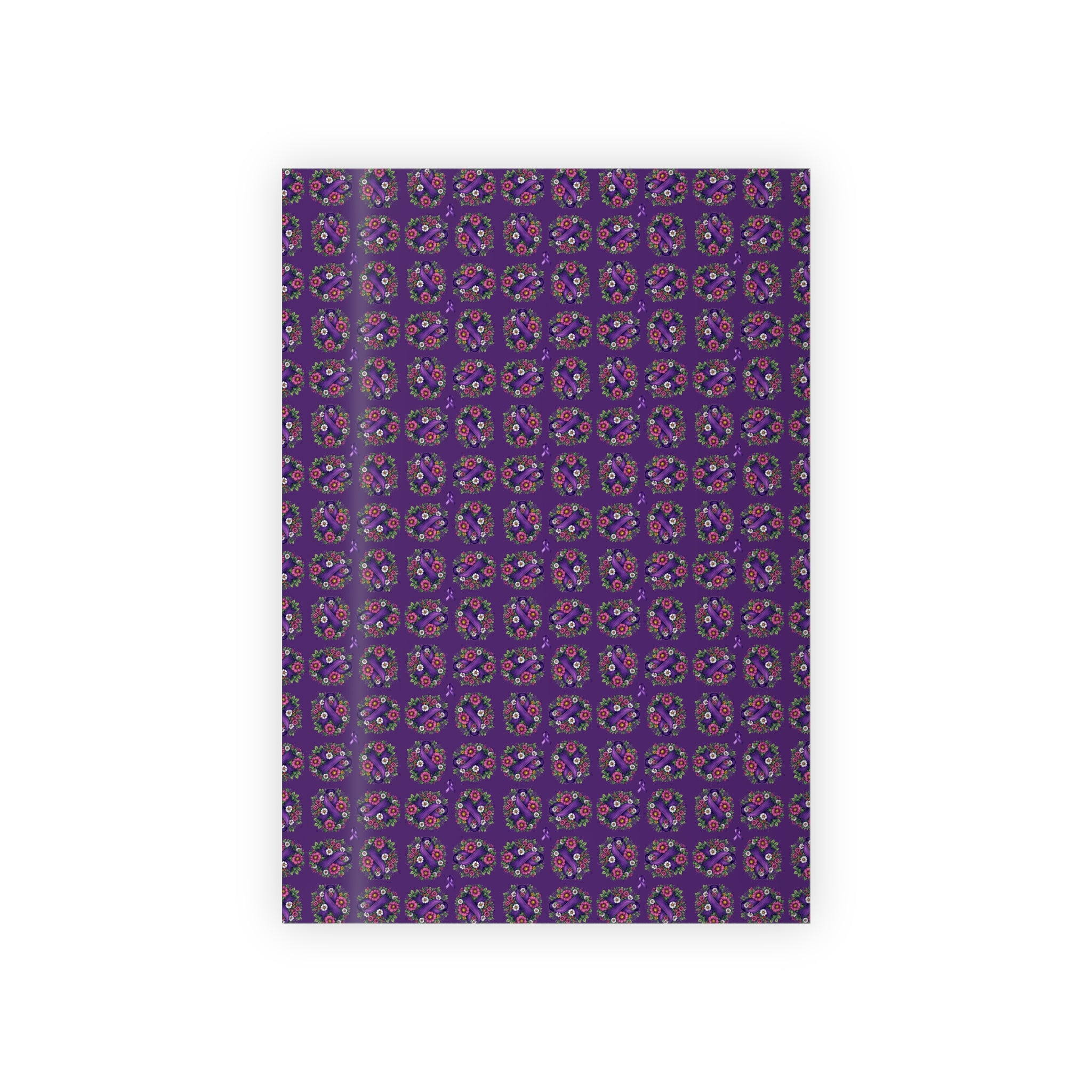 Purple Ribbon & Flowers Gift Wrapping Paper Roll - Paper Products, Gift Wrapping Paper - EpiAl's Shop