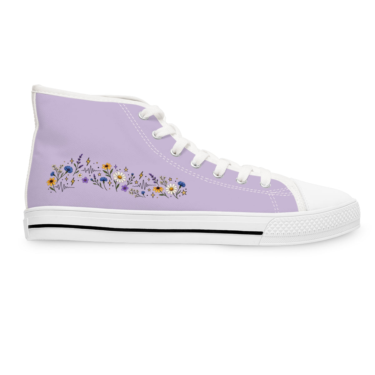 Beautifully Electric Women’s Epilepsy Awareness High-Top Canvas Sneakers