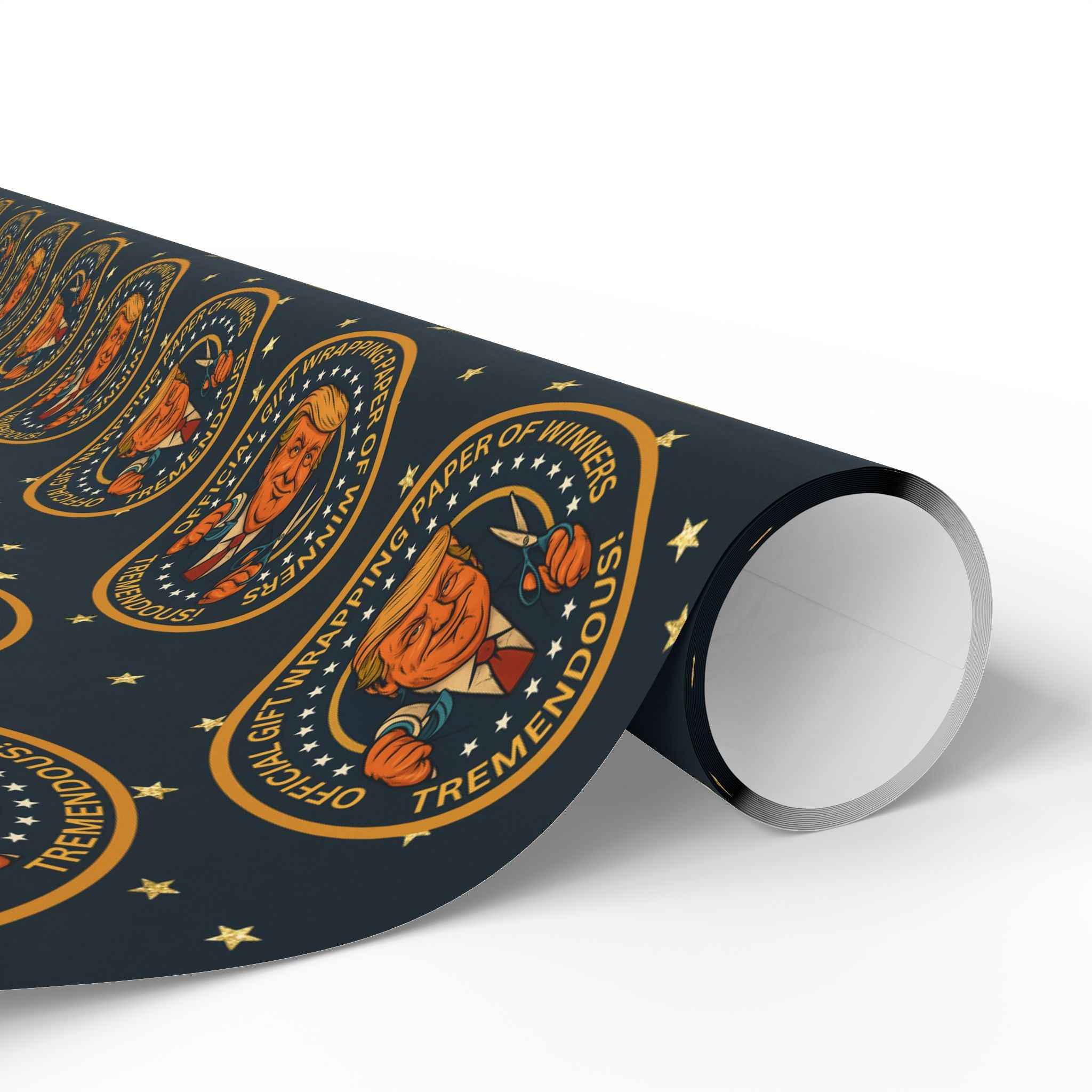 Political Parody “Official Gift Wrapping Paper of Winners” – Tremendous Seal Pattern