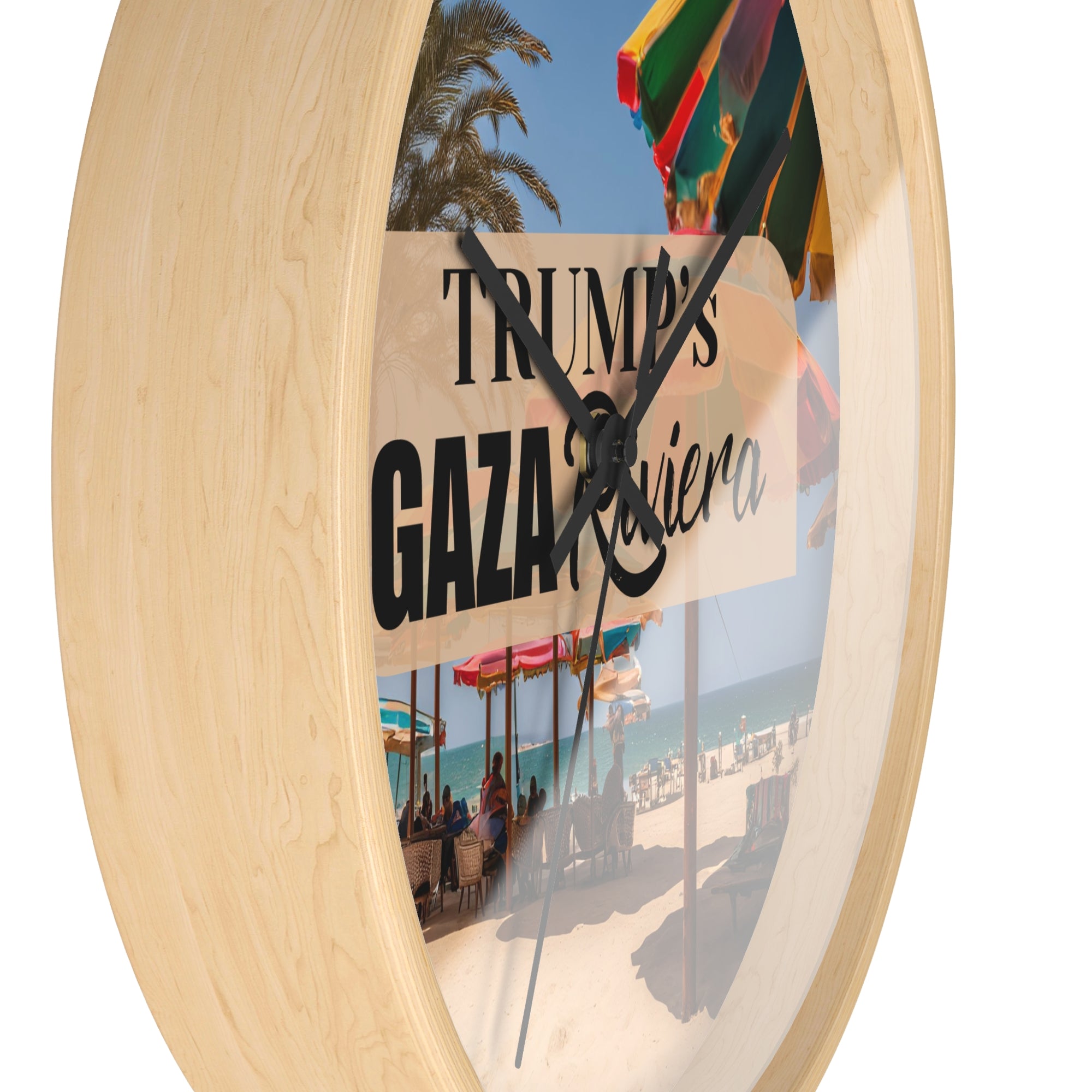 Trump's Gaza Riviera Beach Wall Clock