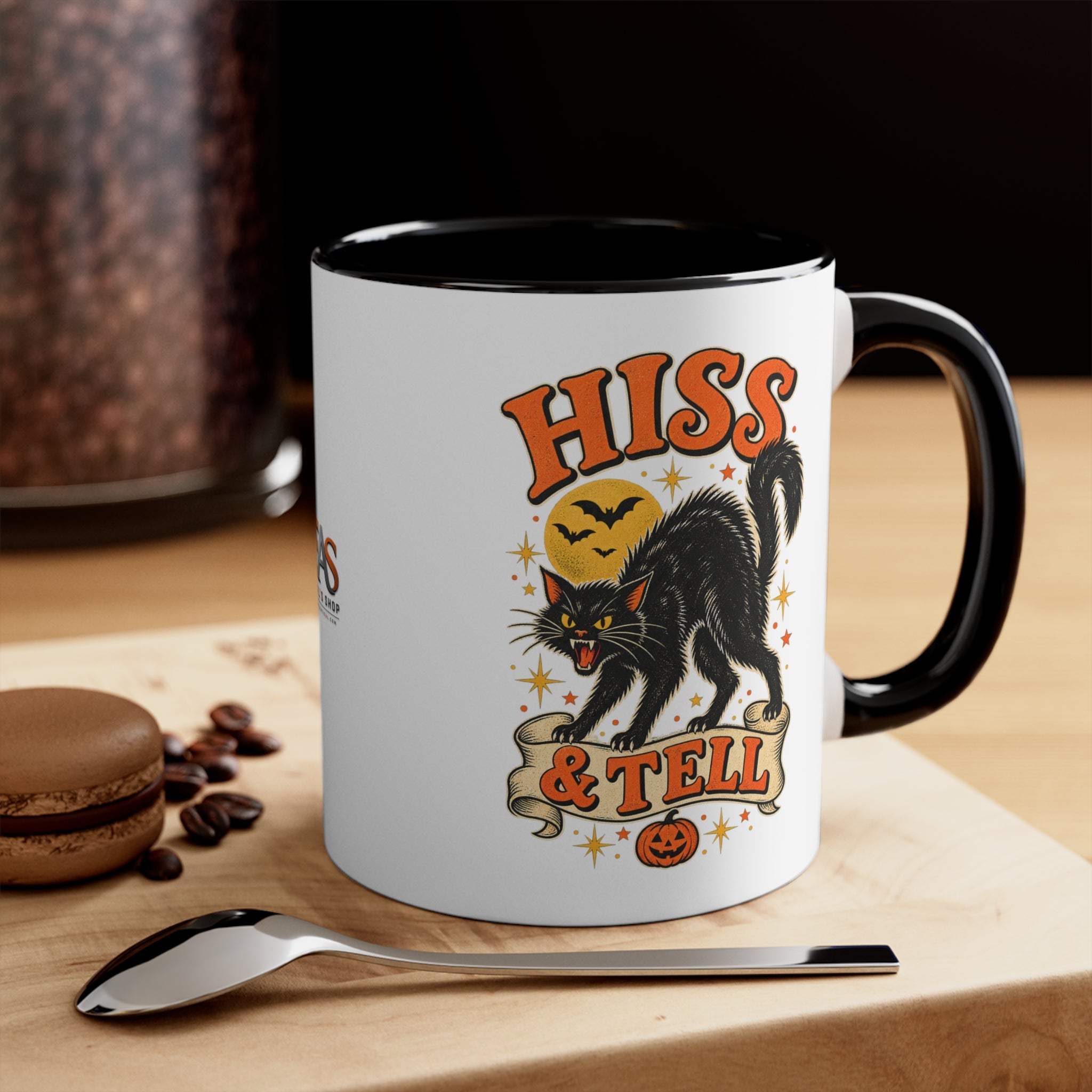 Hiss & Tell Halloween Black Cat Accent Mug