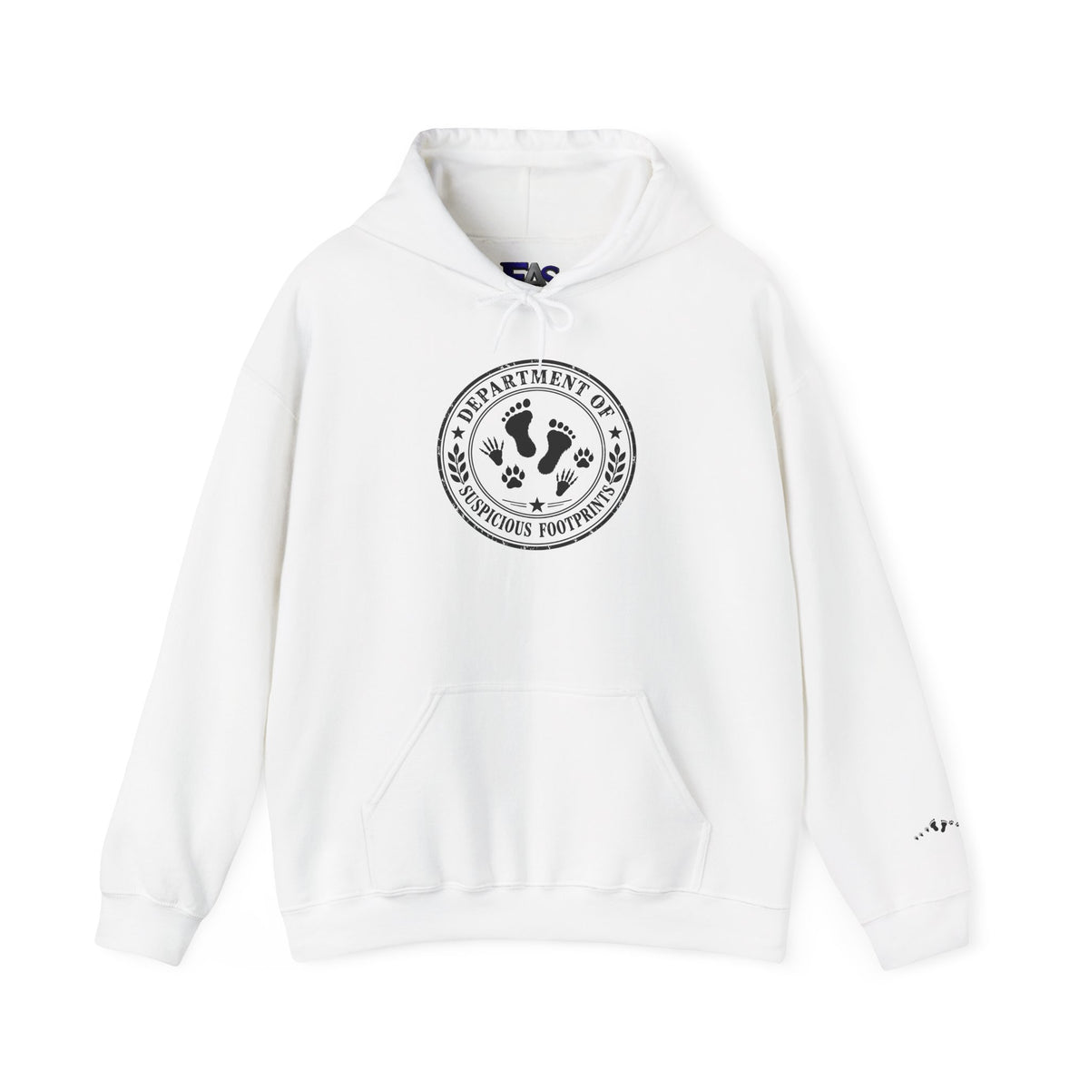 Department of Suspicious Footprints Hoodie | Bigfoot, Raccoon & Cat Cryptid Sweatshirt