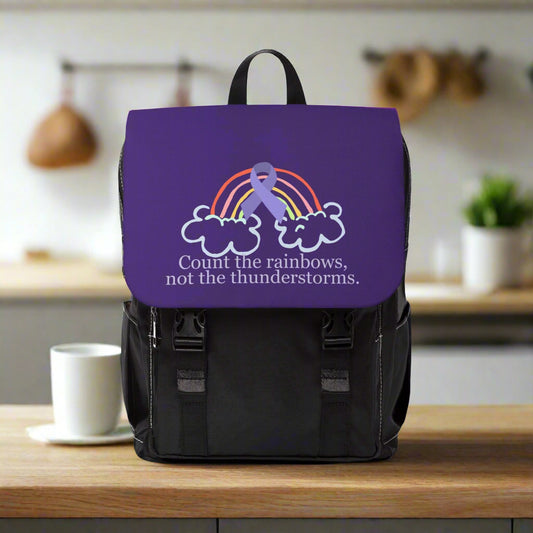 Count the Rainbows Shoulder Backpack - Epilepsy Awareness