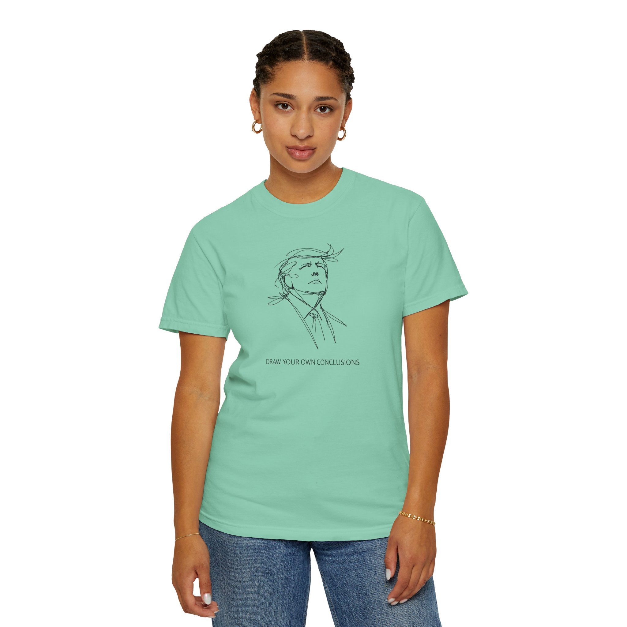 Draw Your Own Conclusions Unisex Graphic Tee – Minimal Line Art Statement Shirt