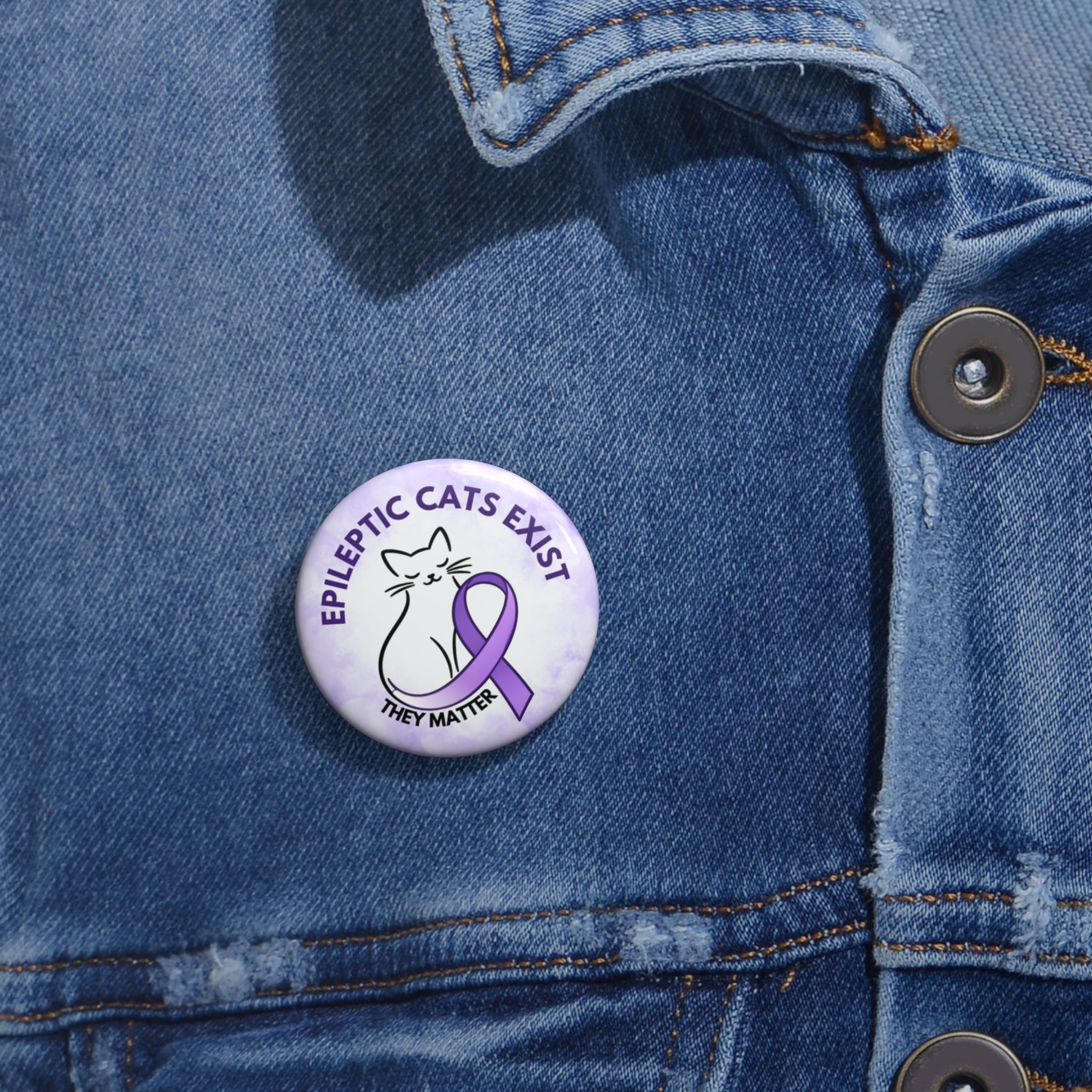 Epikitty Pinback Button – Epileptic Cats Exist. They Matter.