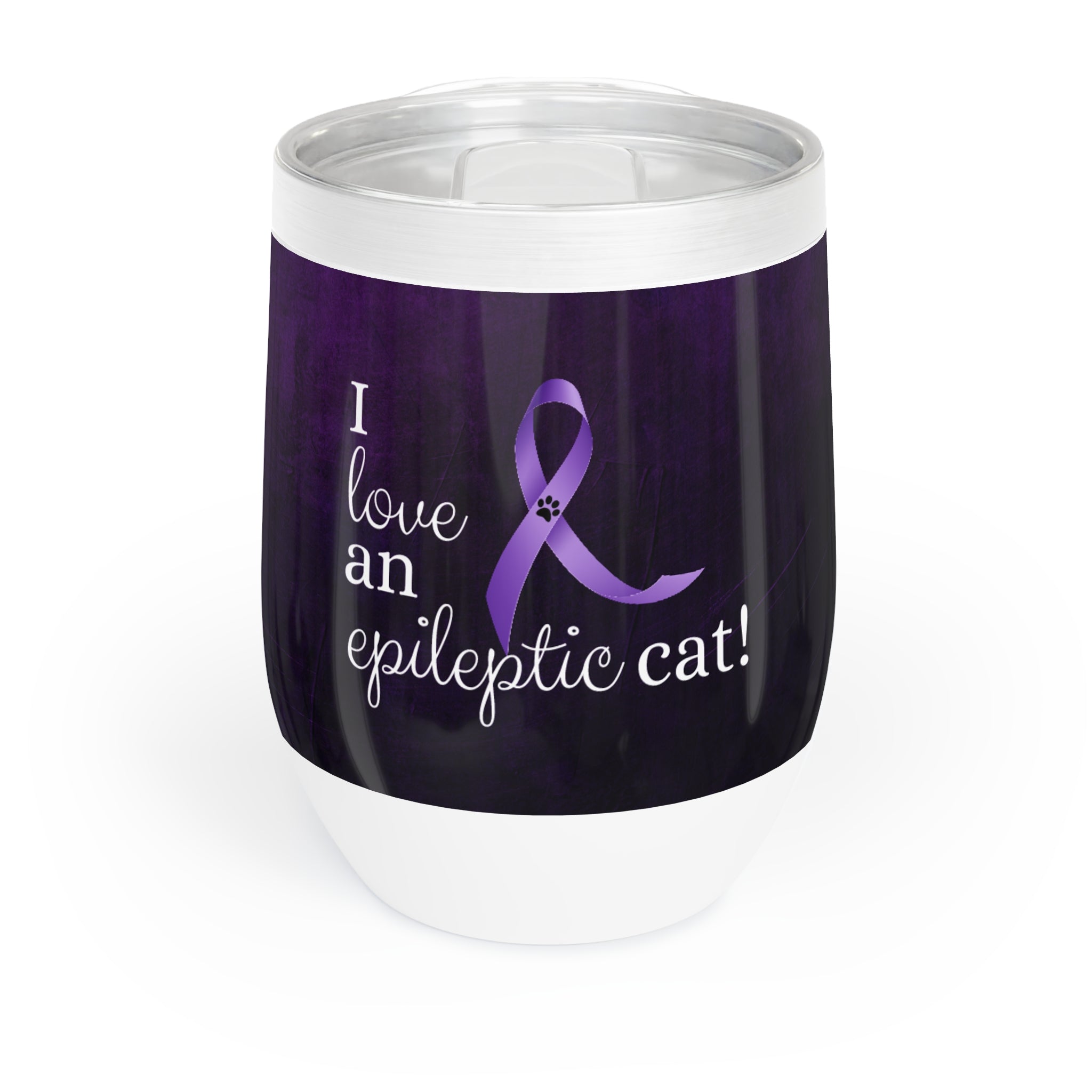 I Love an Epileptic Cat Chill Wine Tumbler - EpiAl's Shop