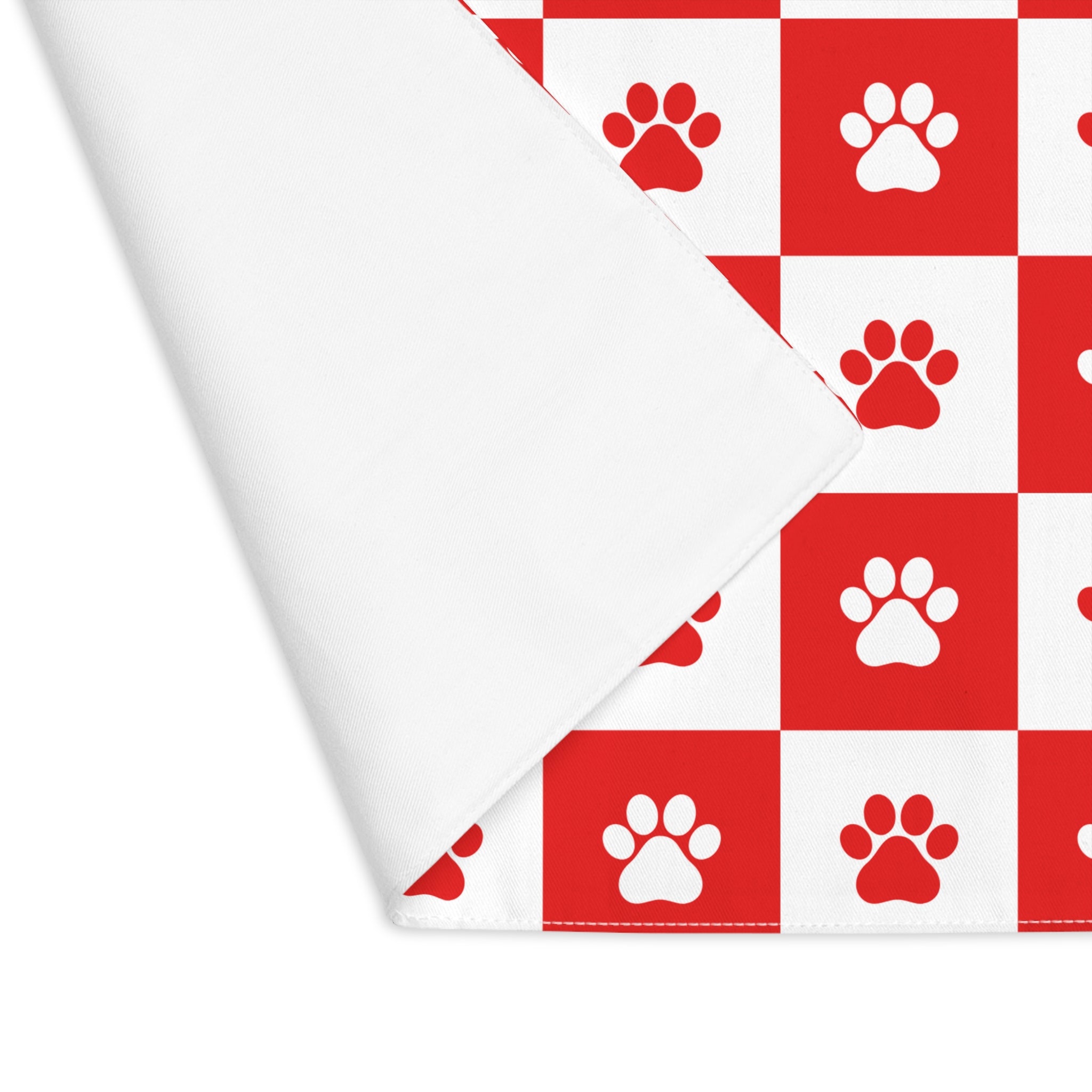 Red & White Paws Placemat, 1pc - EpiAl's Shop
