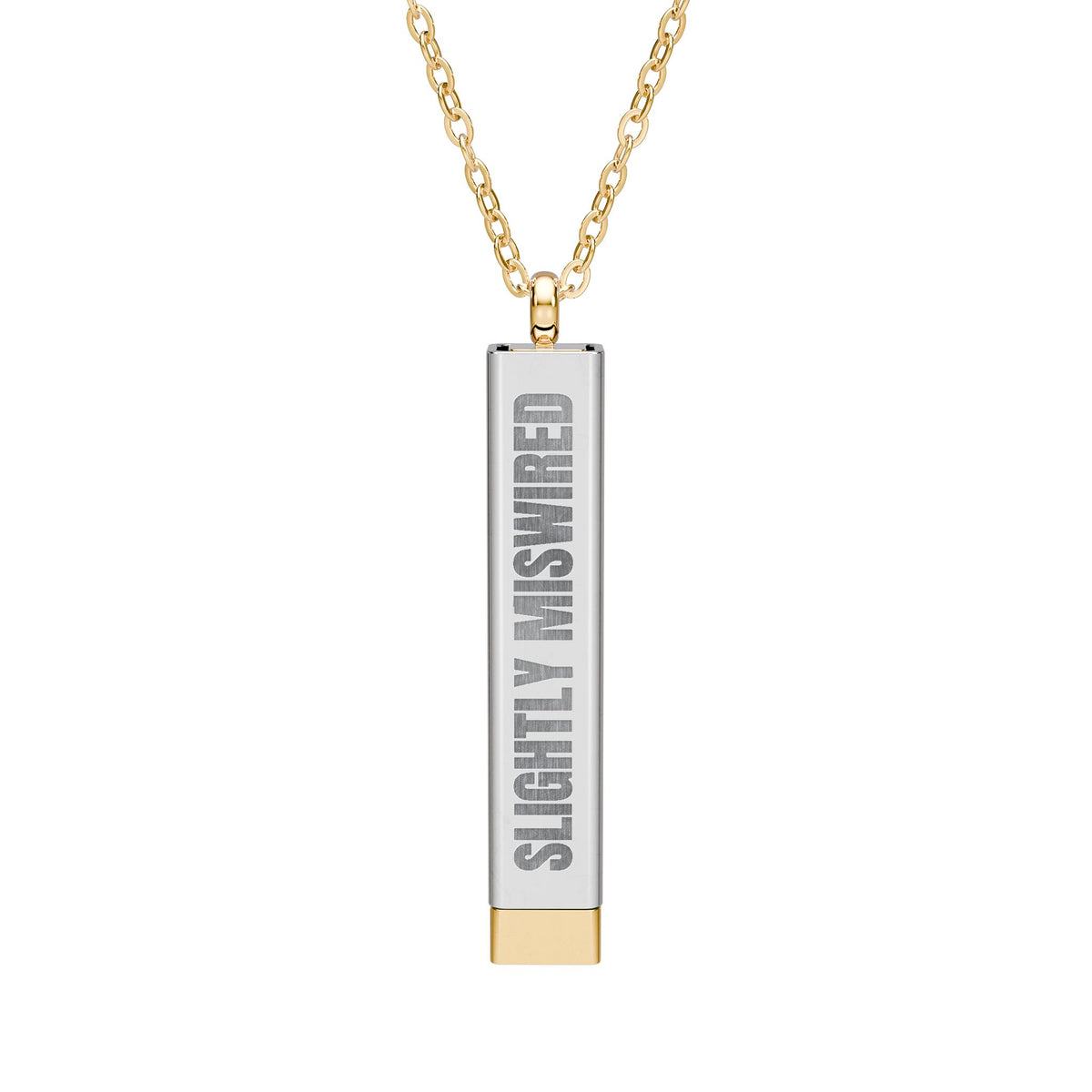 Slightly Miswired, Still Fabulous Hidden Message Sliding Bar Necklace