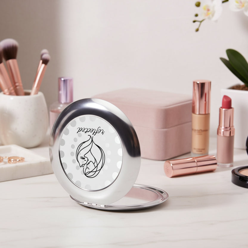 Reflected Compact Mirror | Cat Lover Pocket Mirror