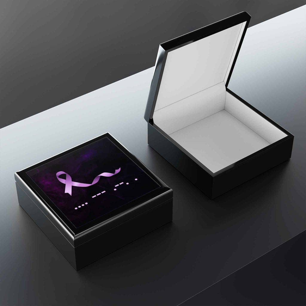 “HOPE” Morse Code Epilepsy Awareness Jewelry Box