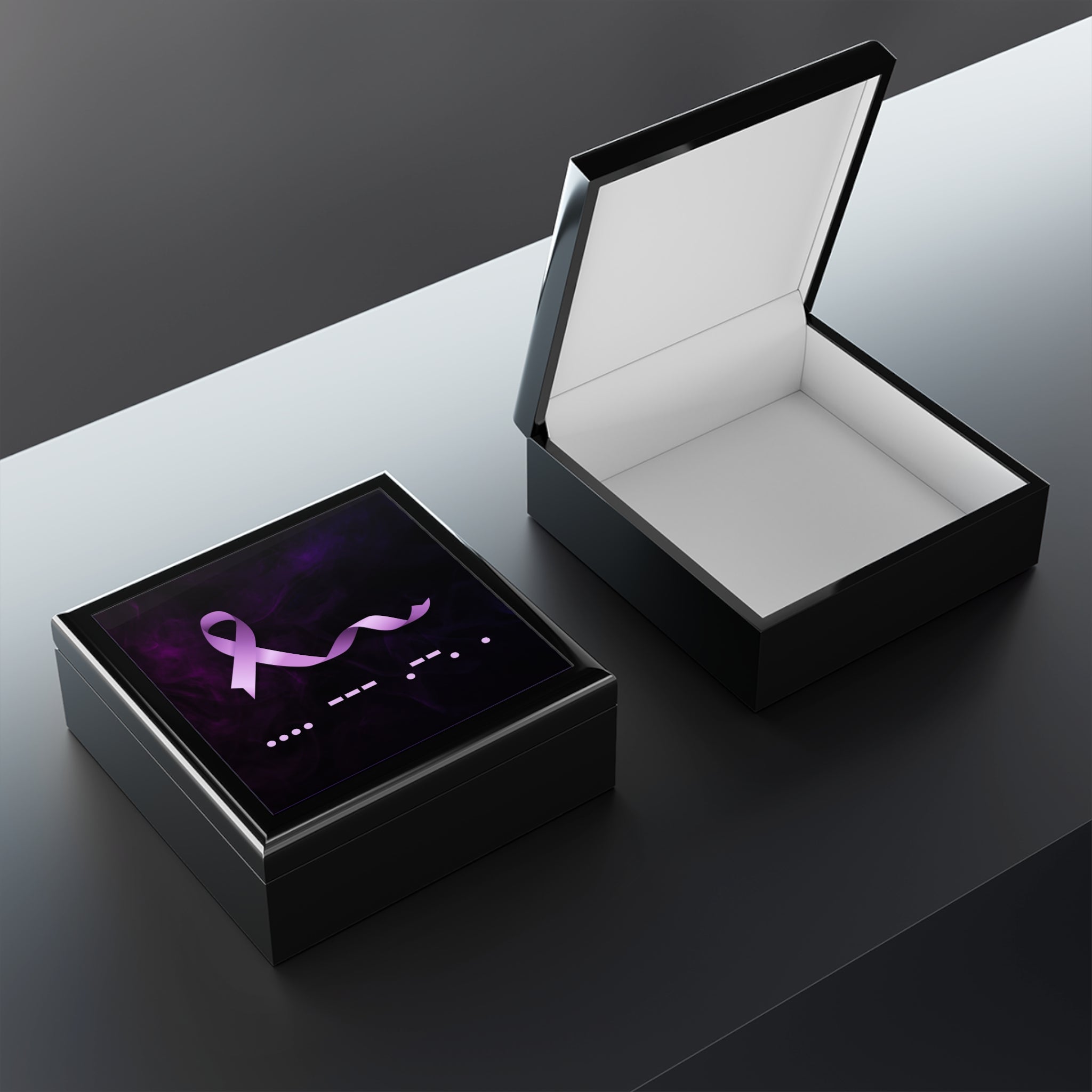 “HOPE” Morse Code Epilepsy Awareness Jewelry Box