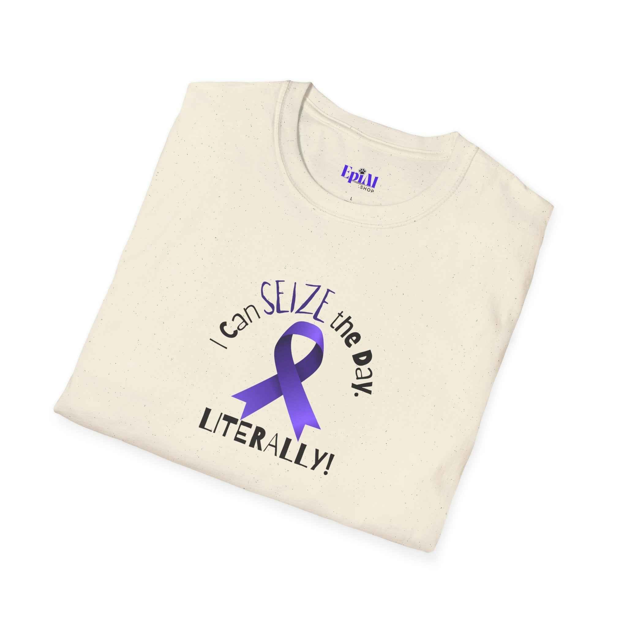 “I Can SEIZE the Day — Literally!” Epilepsy Awareness Pin Button (3")