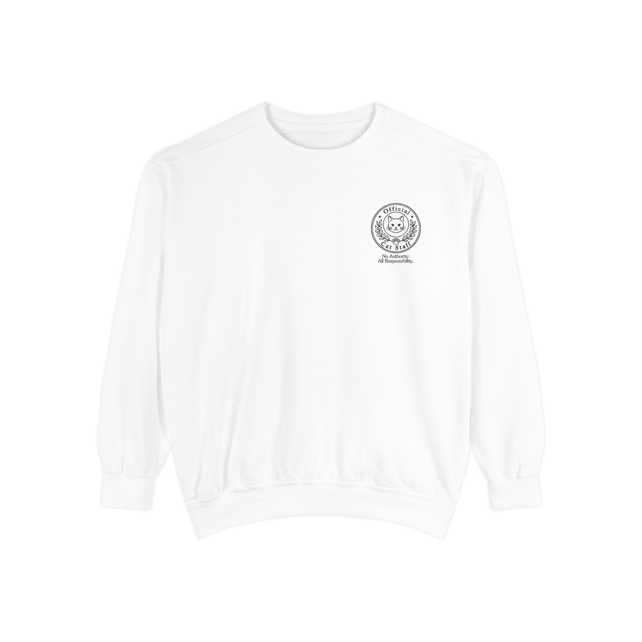Official Cat Staff Embroidered Relaxed-Fit Sweatshirt