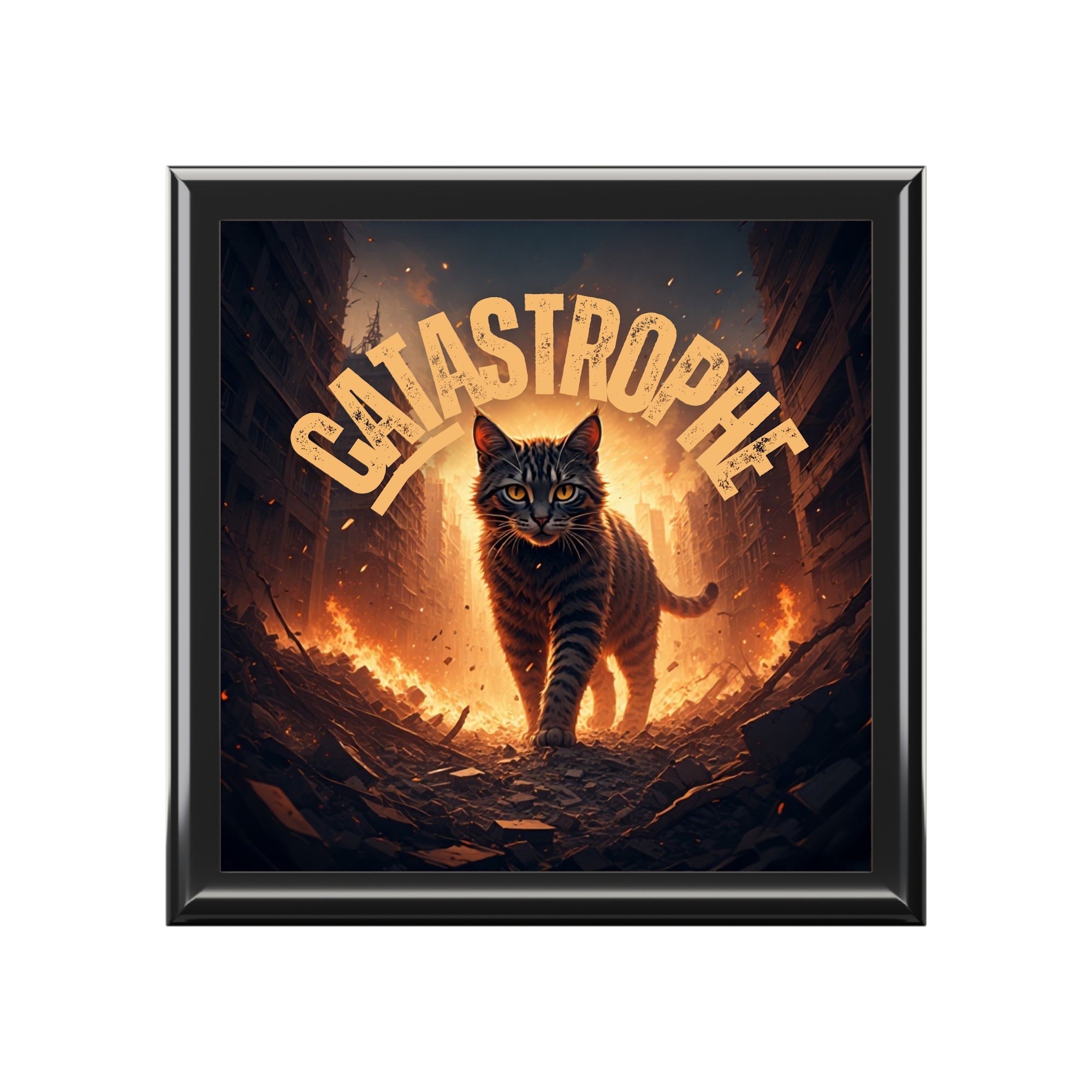 CATastrophe Cat-Themed Jewelry Box, Storage Organizer
