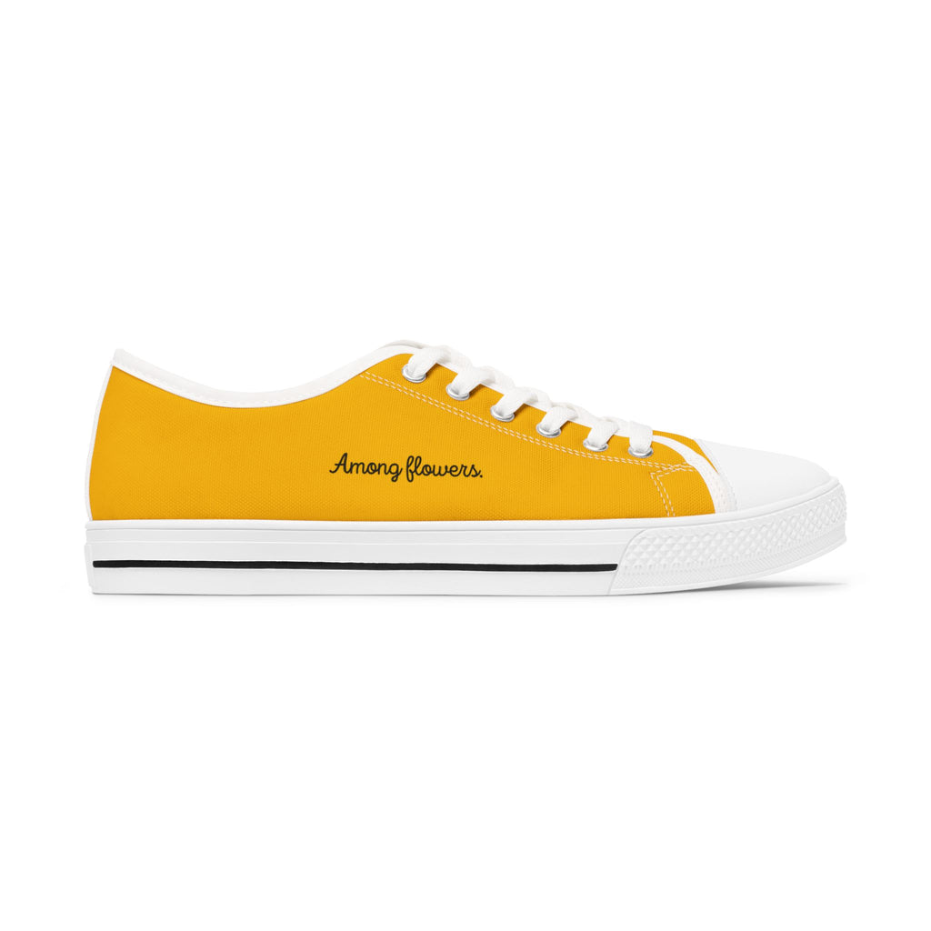 Among Flowers – Hidden Cat Low Women's Top Canvas Shoes