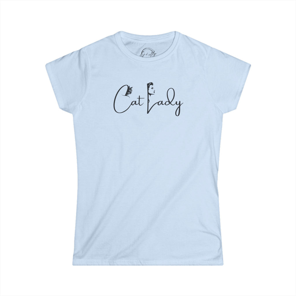 Cat Lady Women's Softstyle Tee - Perfect for Cat Lovers Printify