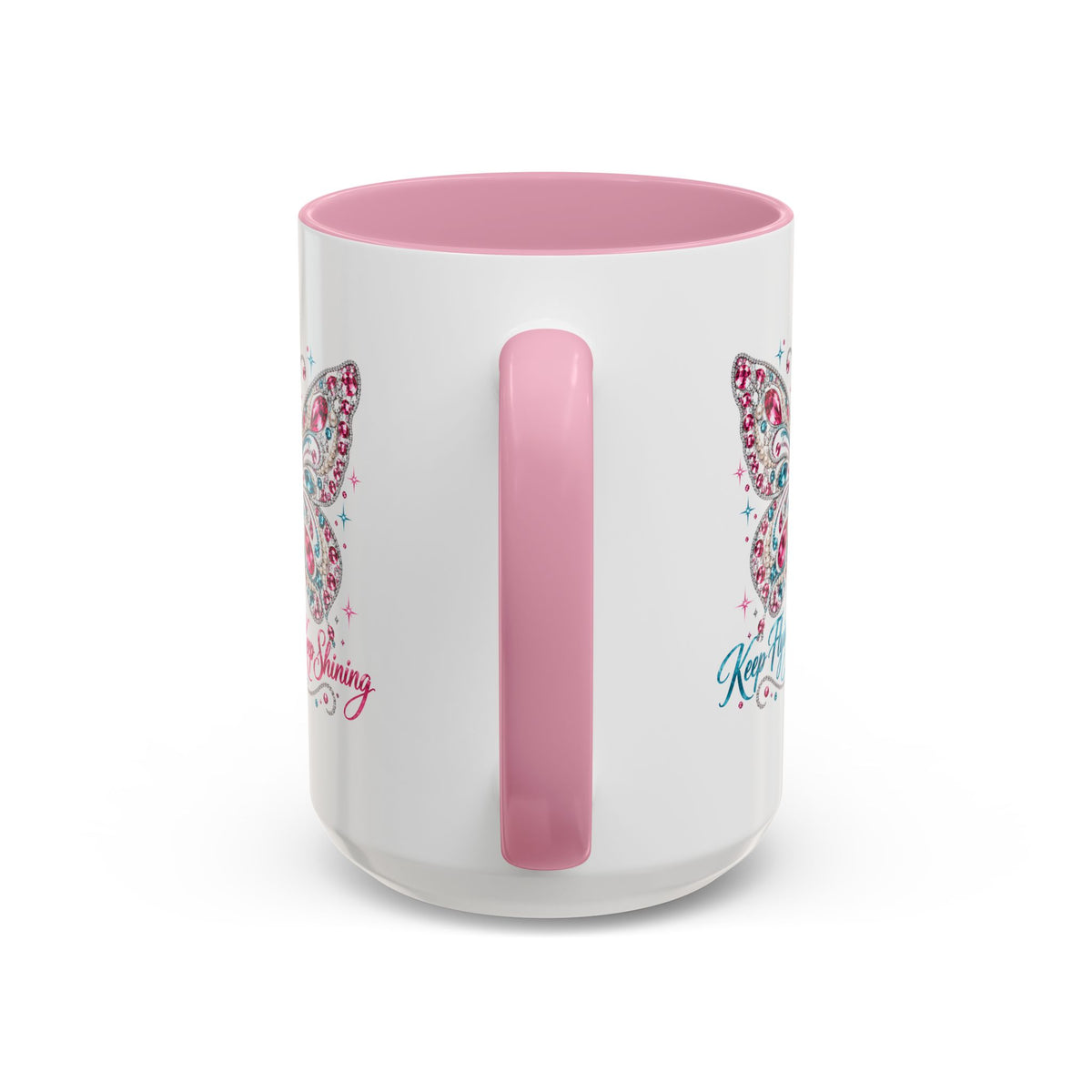 Keep Flying, Keep Shining Rhinestone Butterfly Mug (11oz & 15oz)