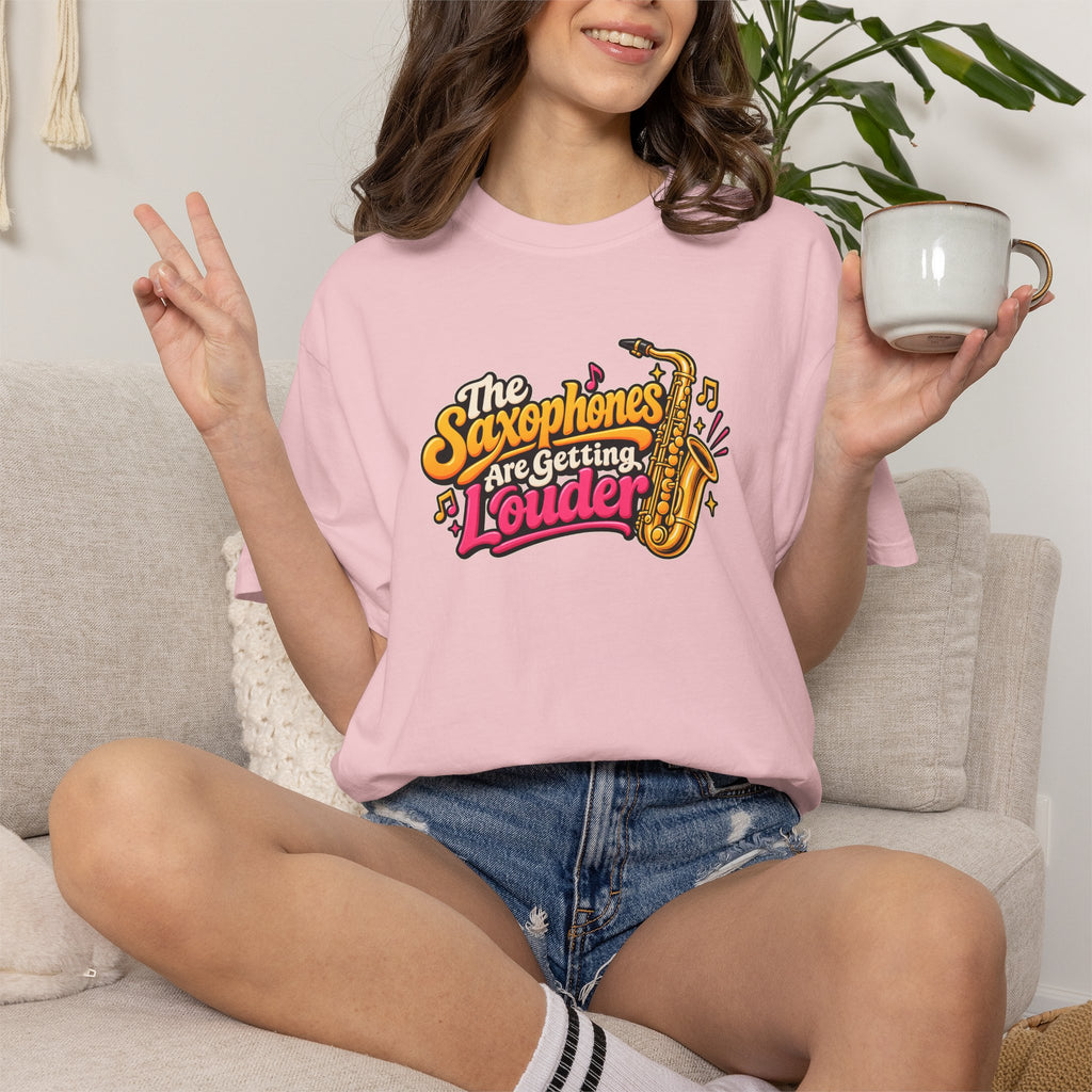 The Saxophones Are Getting Louder Retro Graphic Tee | Viral IYKYK Shirt