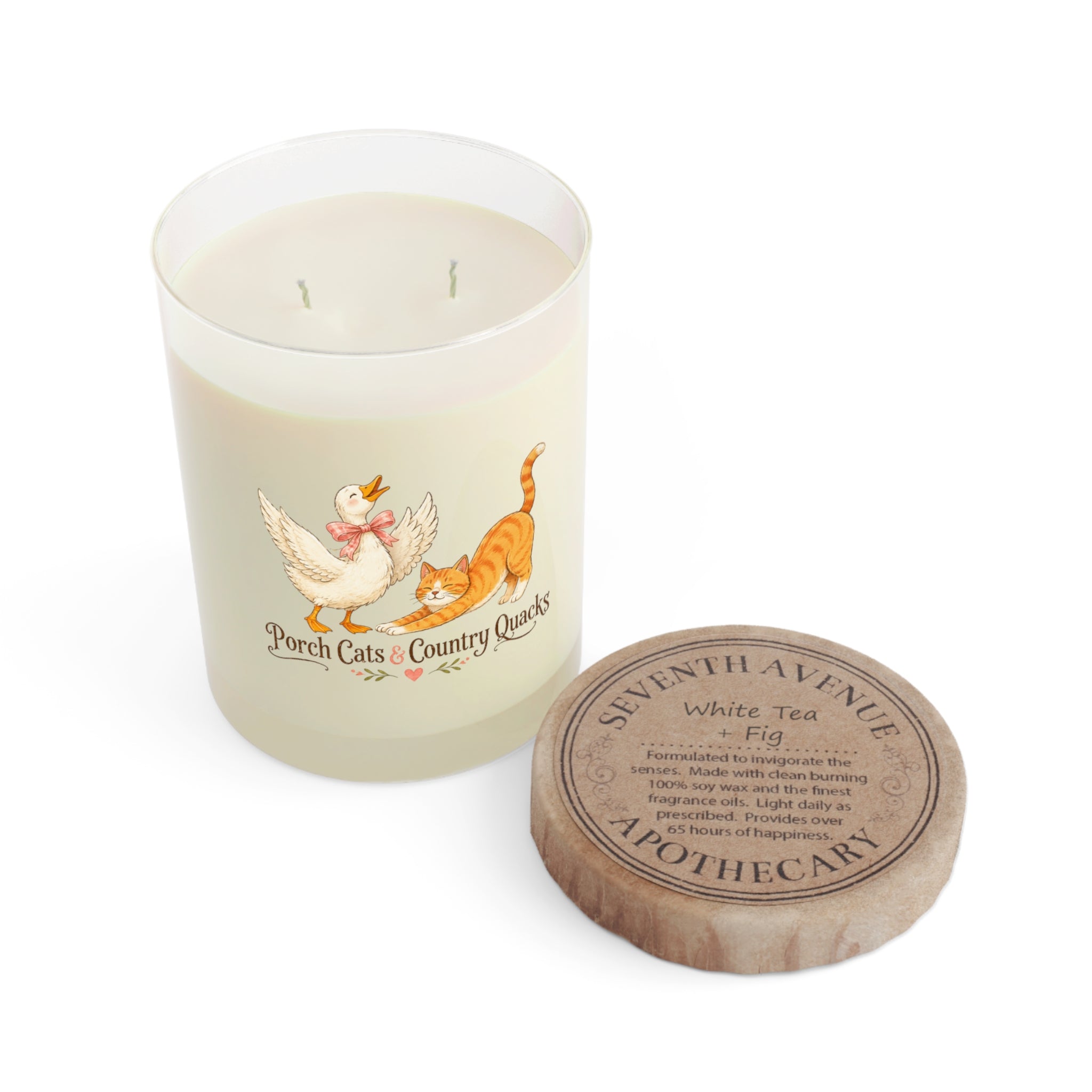 Porch Cats & Country Quacks Soy Candle — 11oz Glass