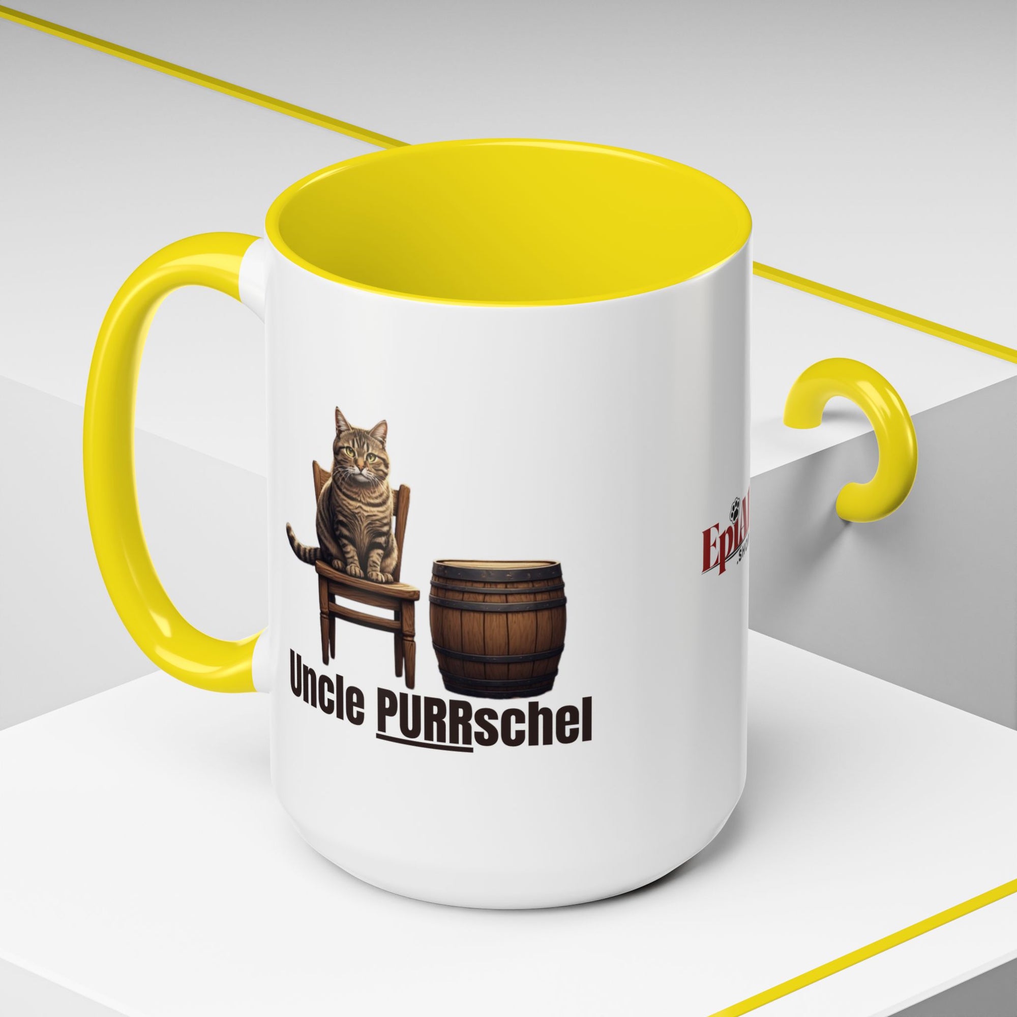 Humorous Uncle Purrschel Cat Accent Coffee Mug