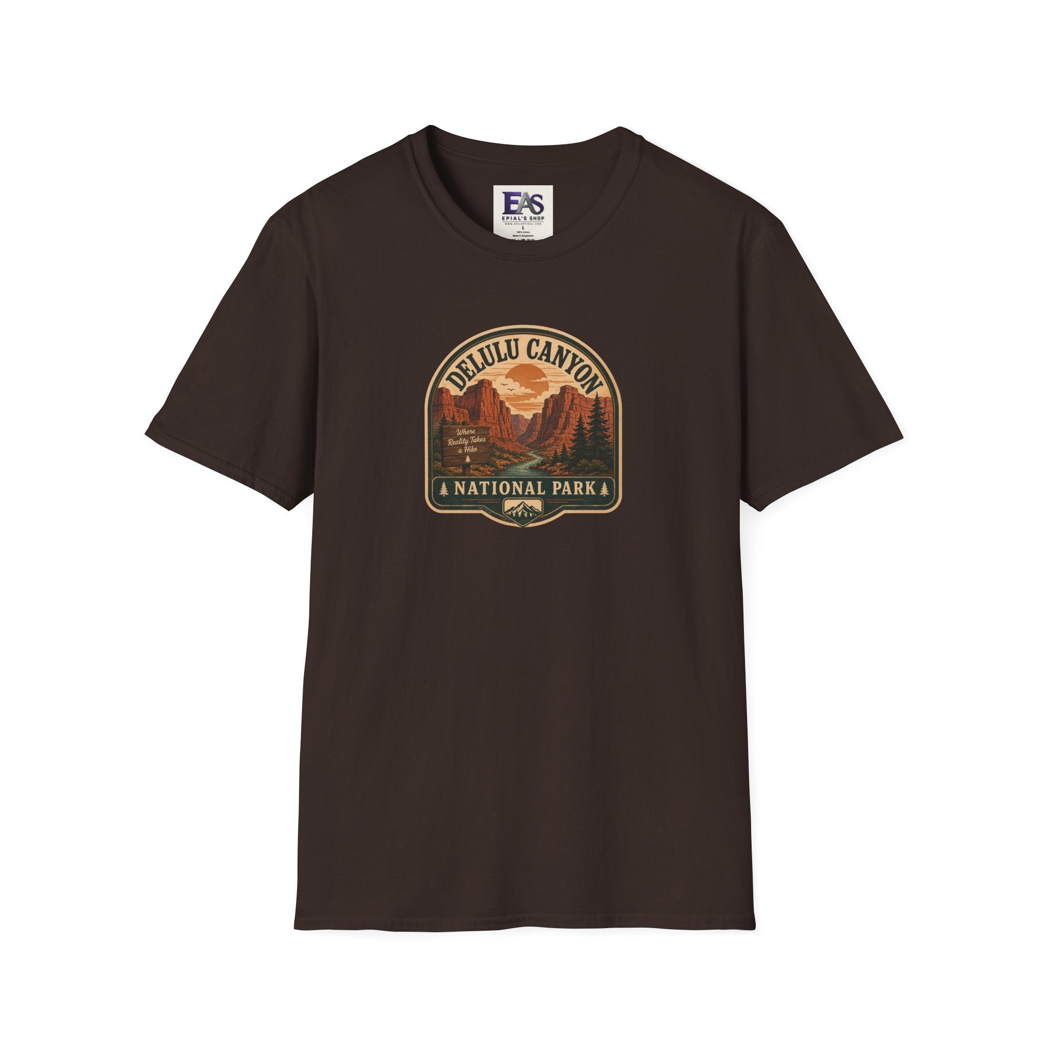 Delulu Canyon National Park Unisex T-Shirt | Funny Retro National Park Parody Tee
