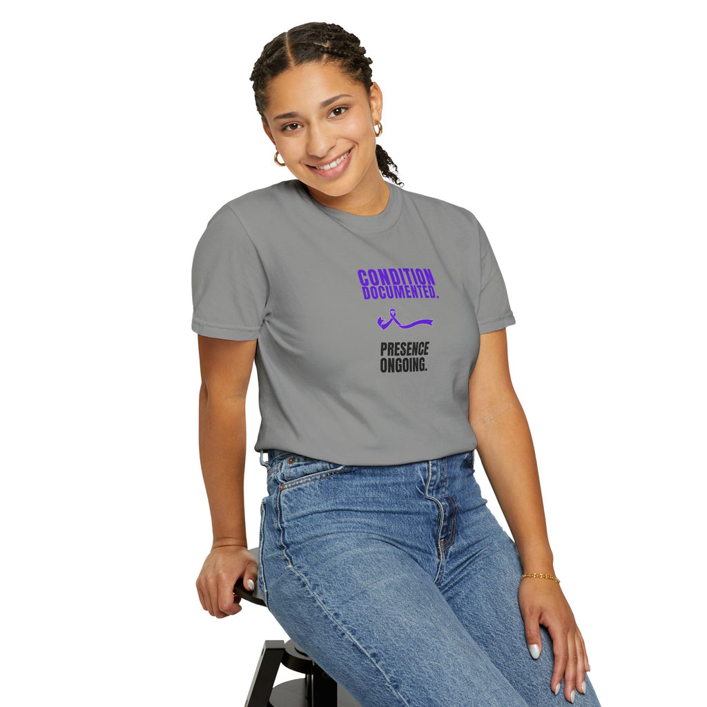 Condition Documented. Presence Ongoing. – Epilepsy Awareness T-Shirt