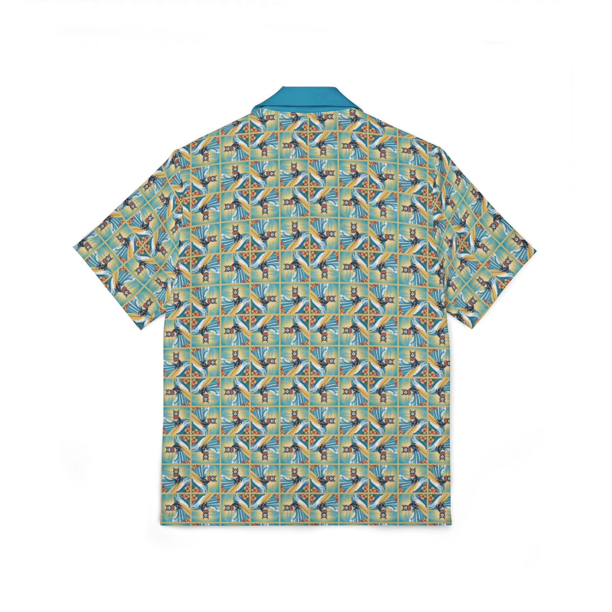 Surfer Kitties Men's Hawaiian Camp Shirt