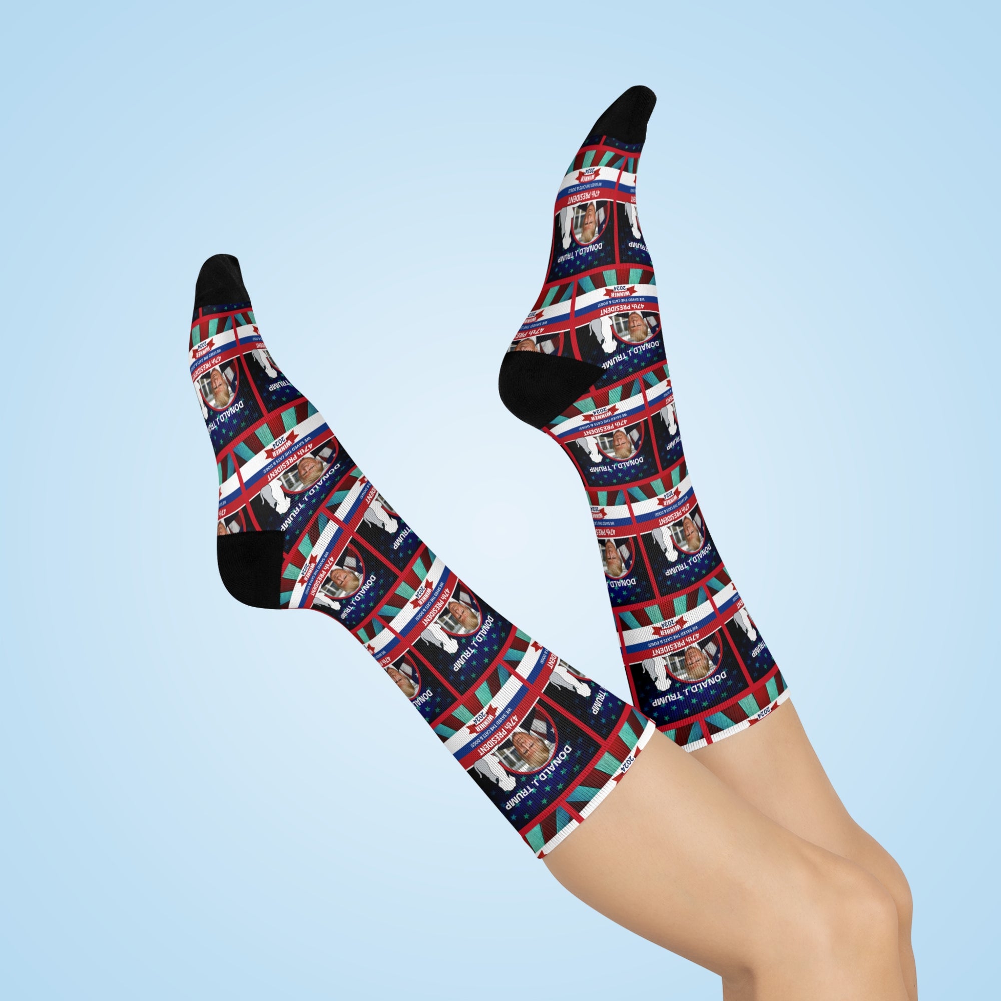 Donald Trump 47th President Cushioned Crew Socks
