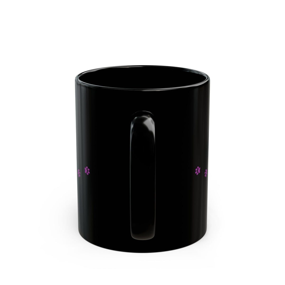 Colorful Stretching Cat Black Ceramic Mug | Whimsical Cat Lover Gift (11oz/15oz)