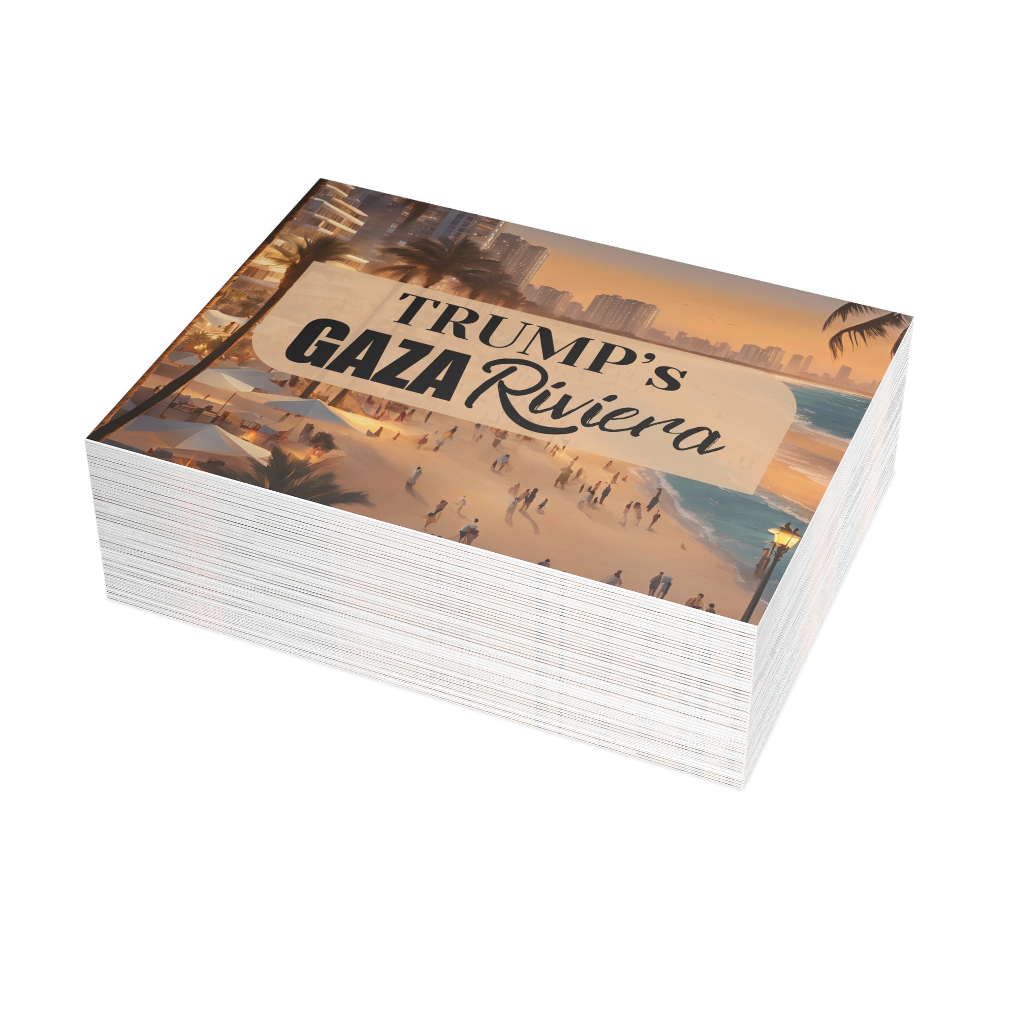 Trump’s Gaza Riviera Postcard Bundles with Envelopes