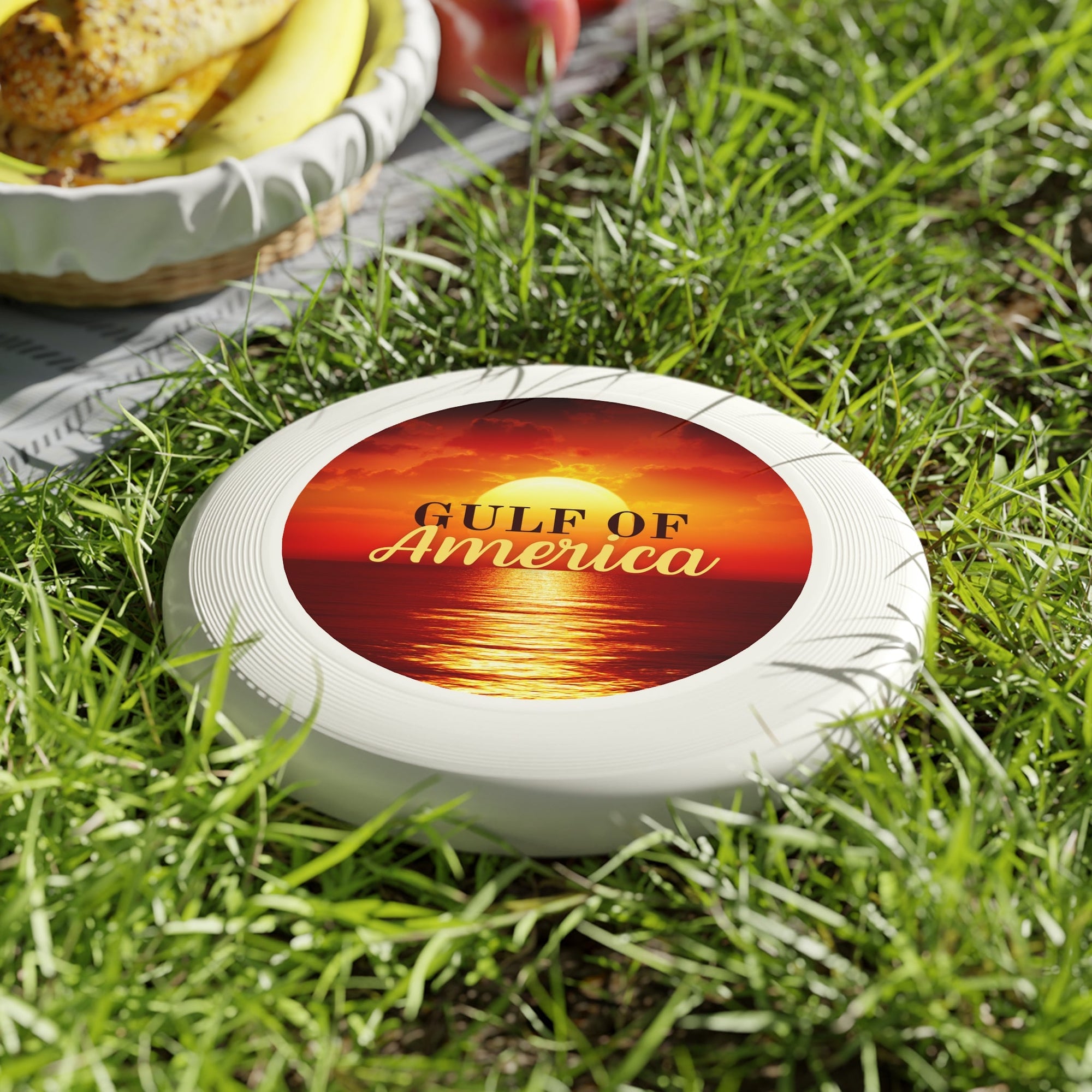 Gulf of America Sunset Frisbee Printify
