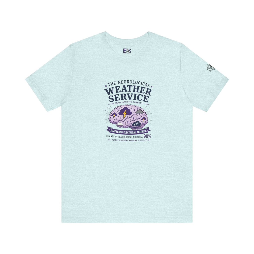 Neurological Weather Service Epilepsy Awareness T-Shirt | Brain Forecast Tee