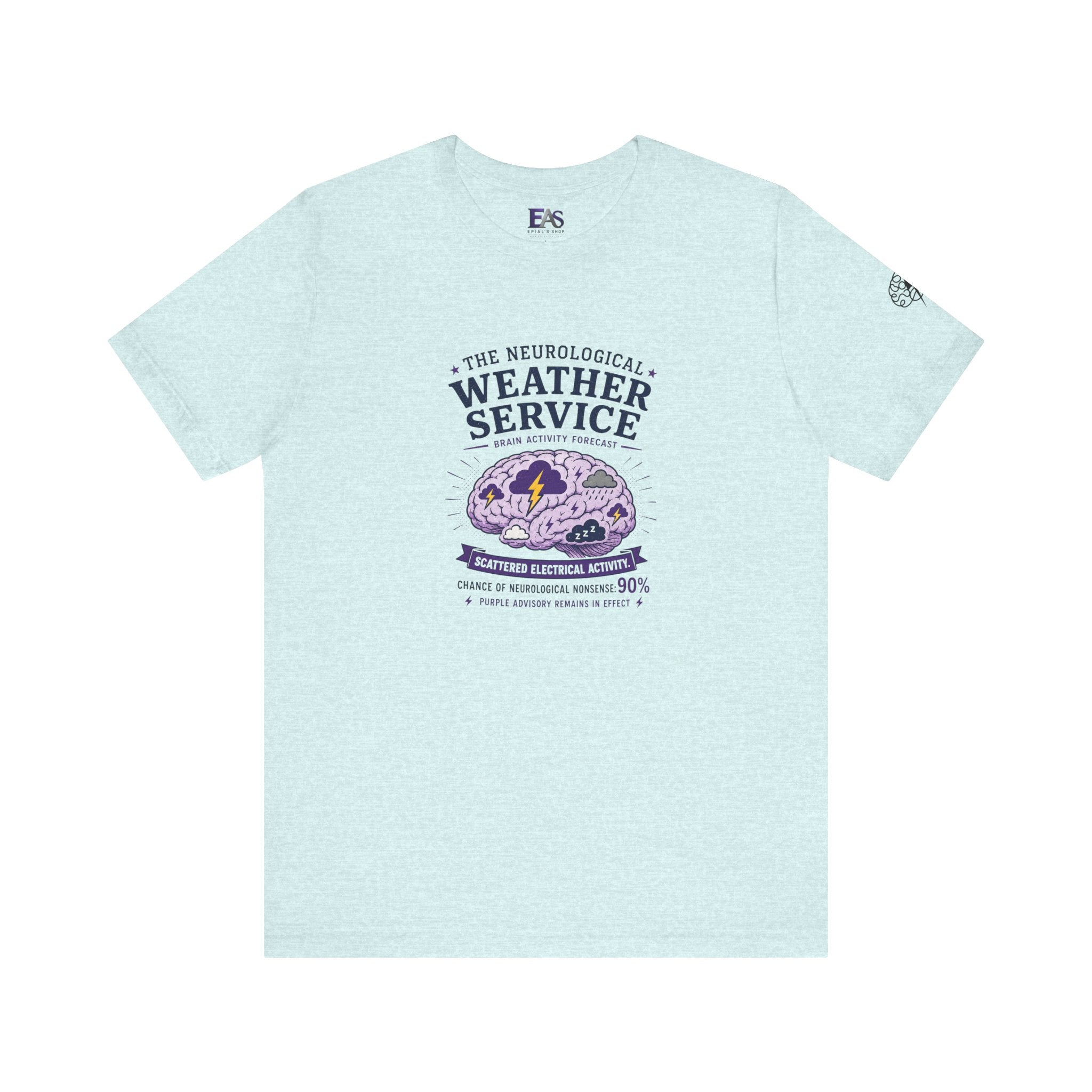 Neurological Weather Service Epilepsy Awareness T-Shirt | Brain Forecast Tee