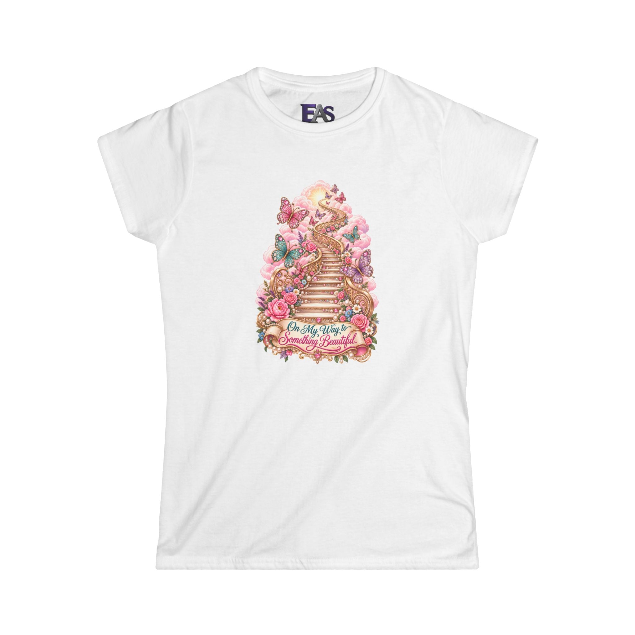 On My Way to Something Beautiful Women’s T-Shirt | Butterfly Stairway Country Glam Tee