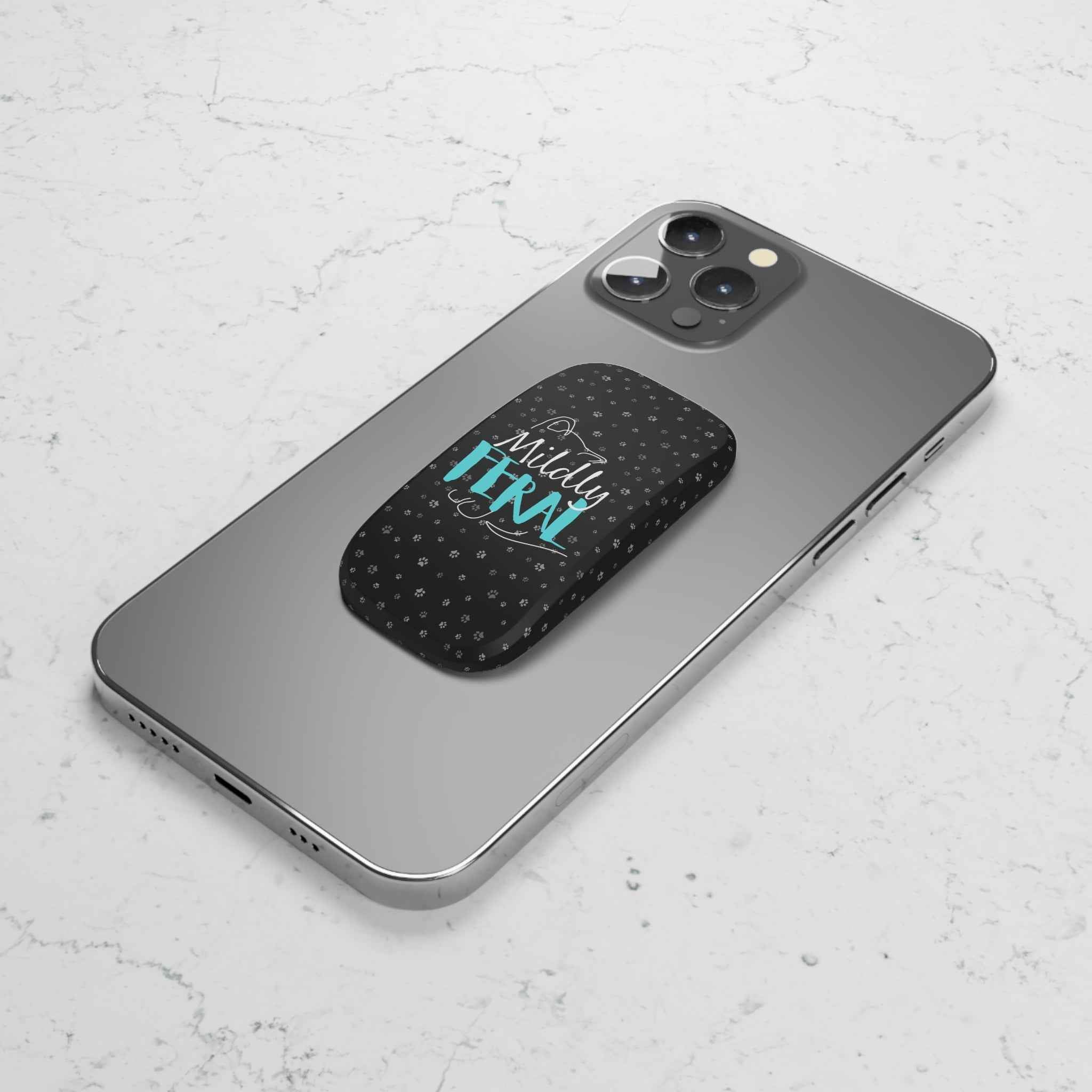 Mildly Feral Phone Grip – Cat Paw Pattern Pop Grip with Kickstand Function