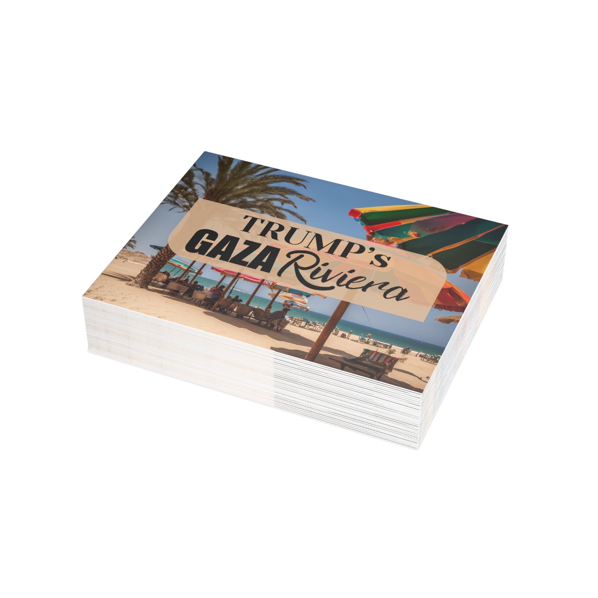 Trump’s Gaza Riviera Design Postcard Bundles with Envelopes