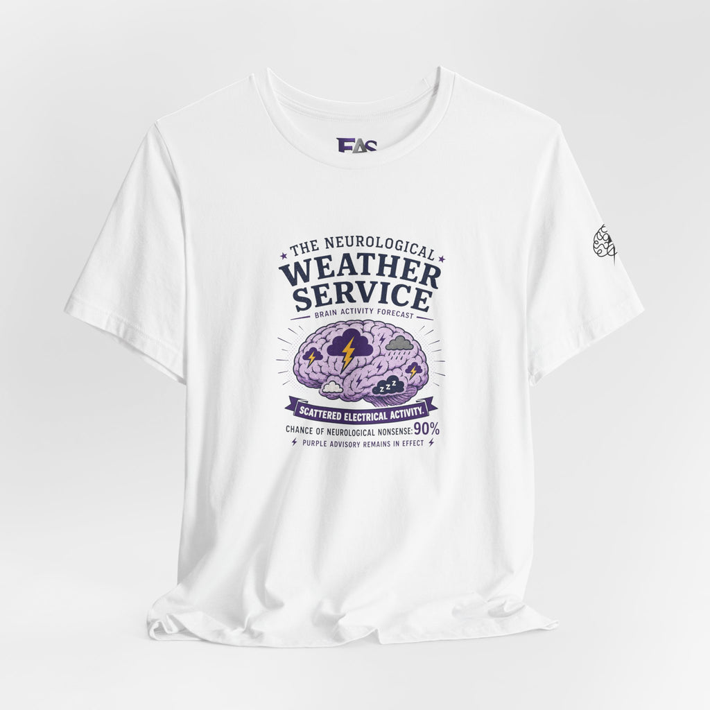 Neurological Weather Service Epilepsy Awareness T-Shirt | Brain Forecast Tee