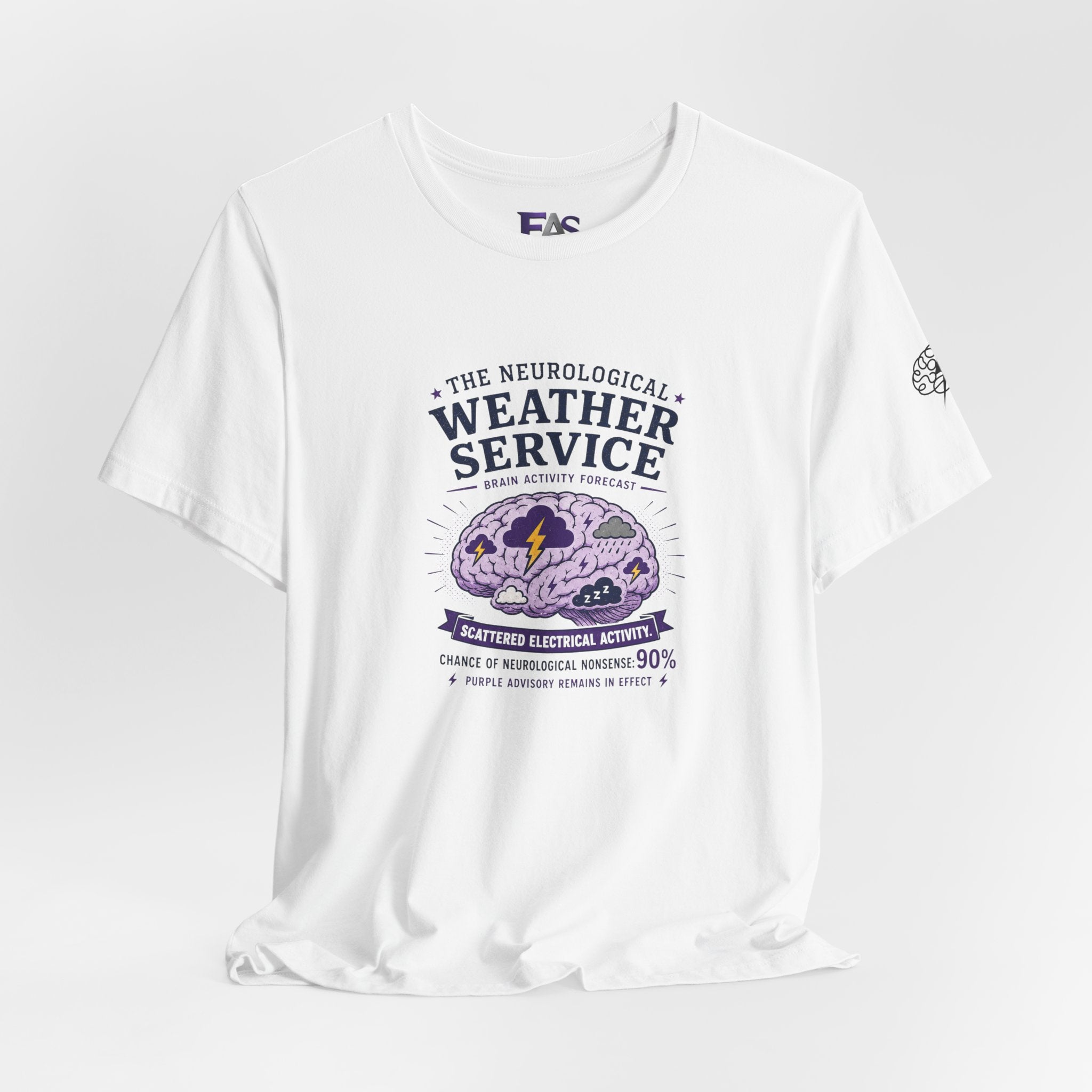 Neurological Weather Service Epilepsy Awareness T-Shirt | Brain Forecast Tee