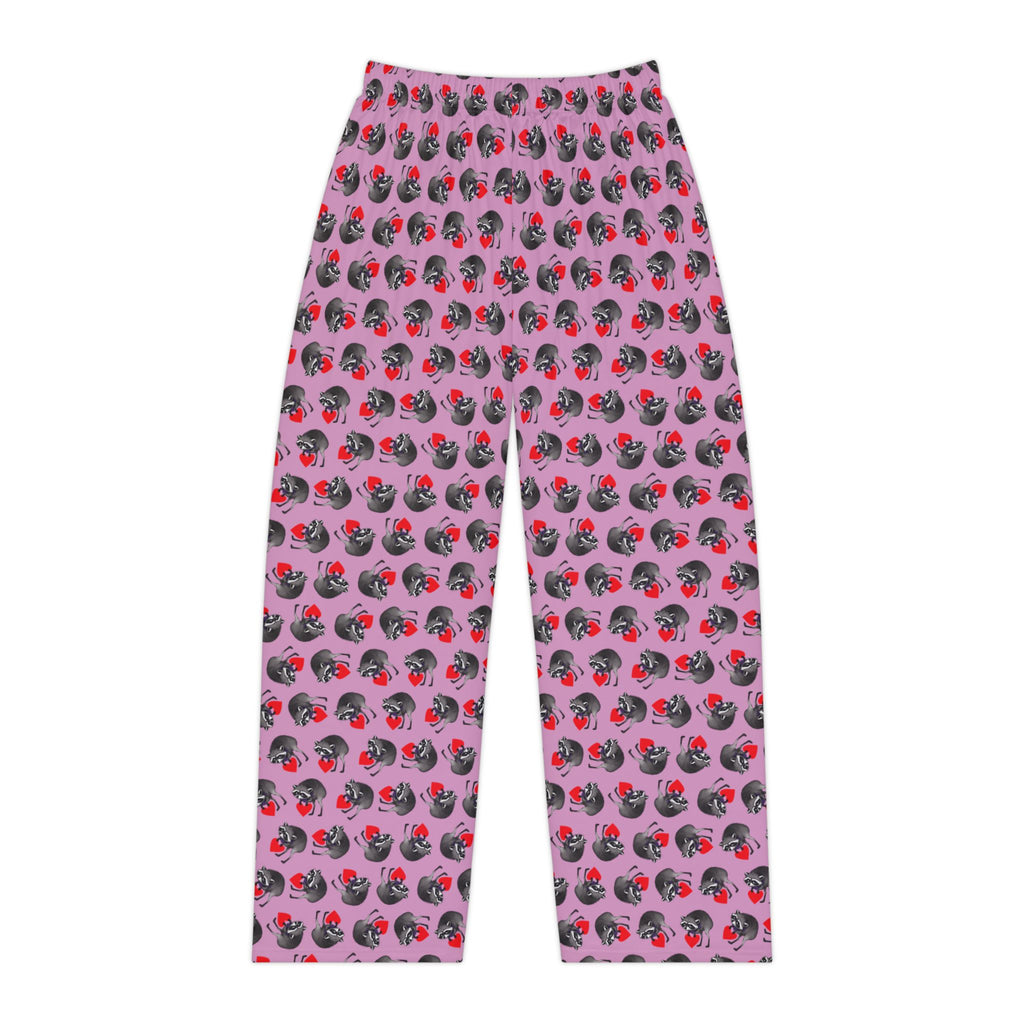 Jimothy Raccoon Pajama Pants: Pink Women’s Lounge Bottoms