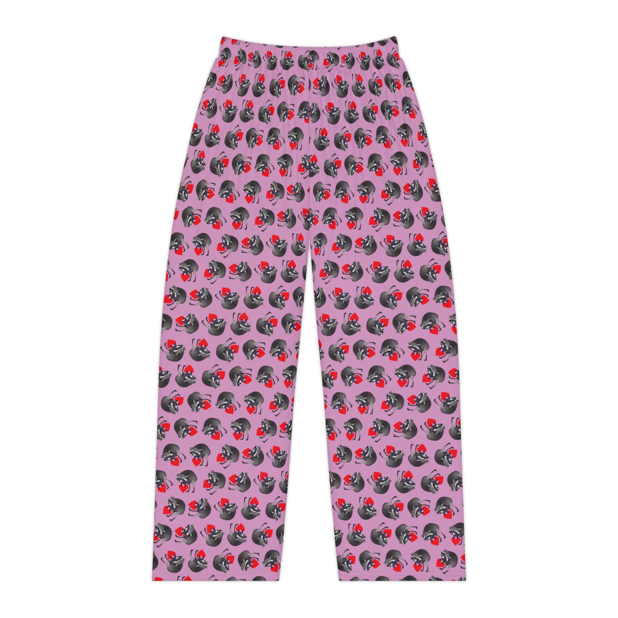 Jimothy Raccoon Pajama Pants: Pink Women’s Lounge Bottoms